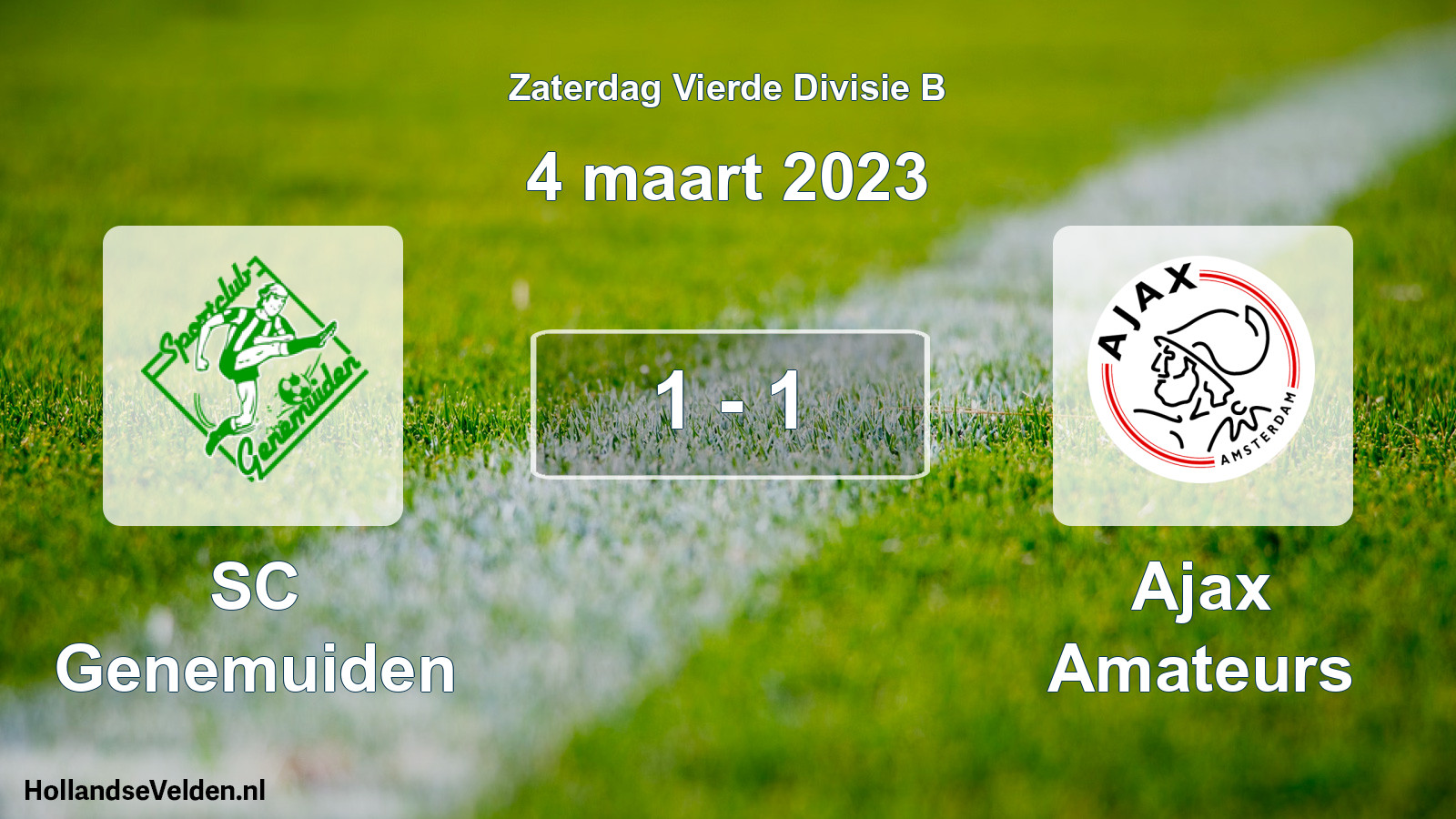 Total number of matches played: SC Genemuiden - Ajax Amateurs 1 - 1 (4 March 2023)