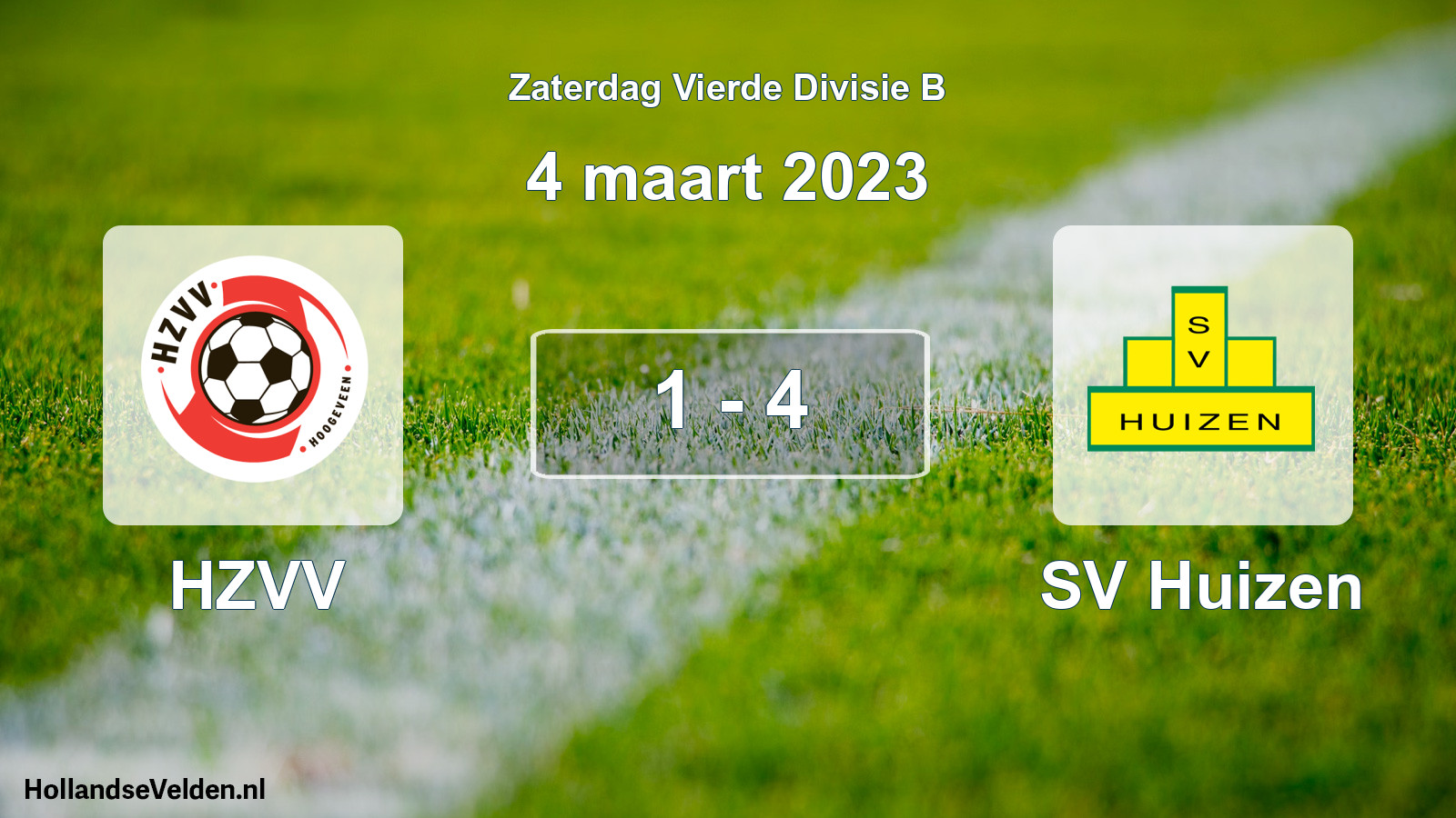 Total number of matches played: HZVV - SV Huizen 1 - 4 (4 March 2023)