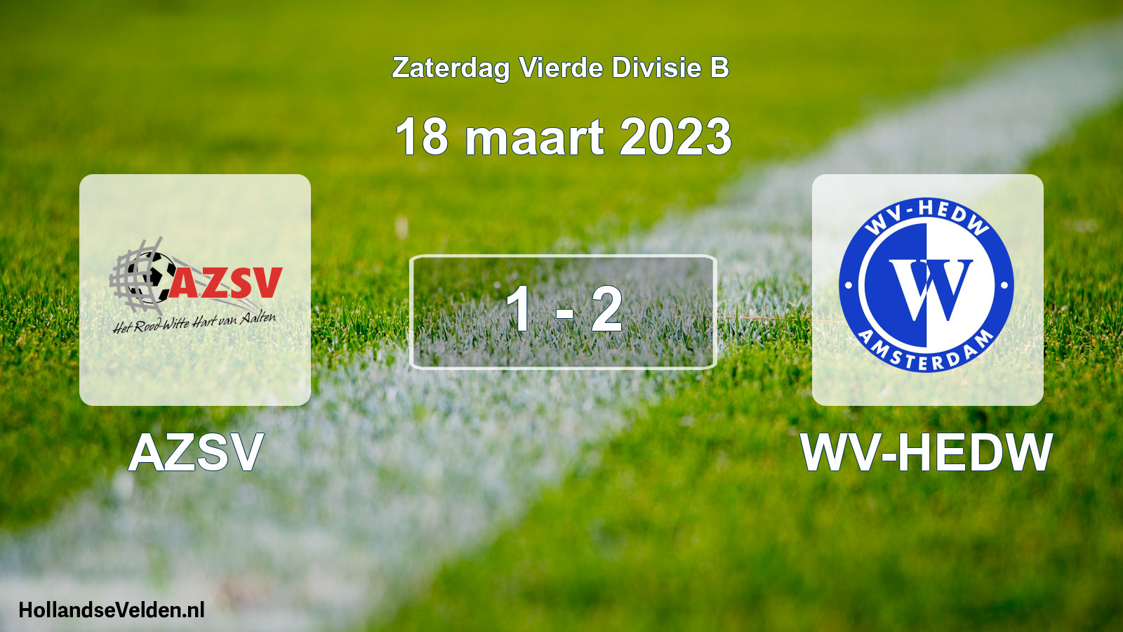 Total number of matches played: AZSV - WV-HEDW 1 - 2 (18 March 2023)