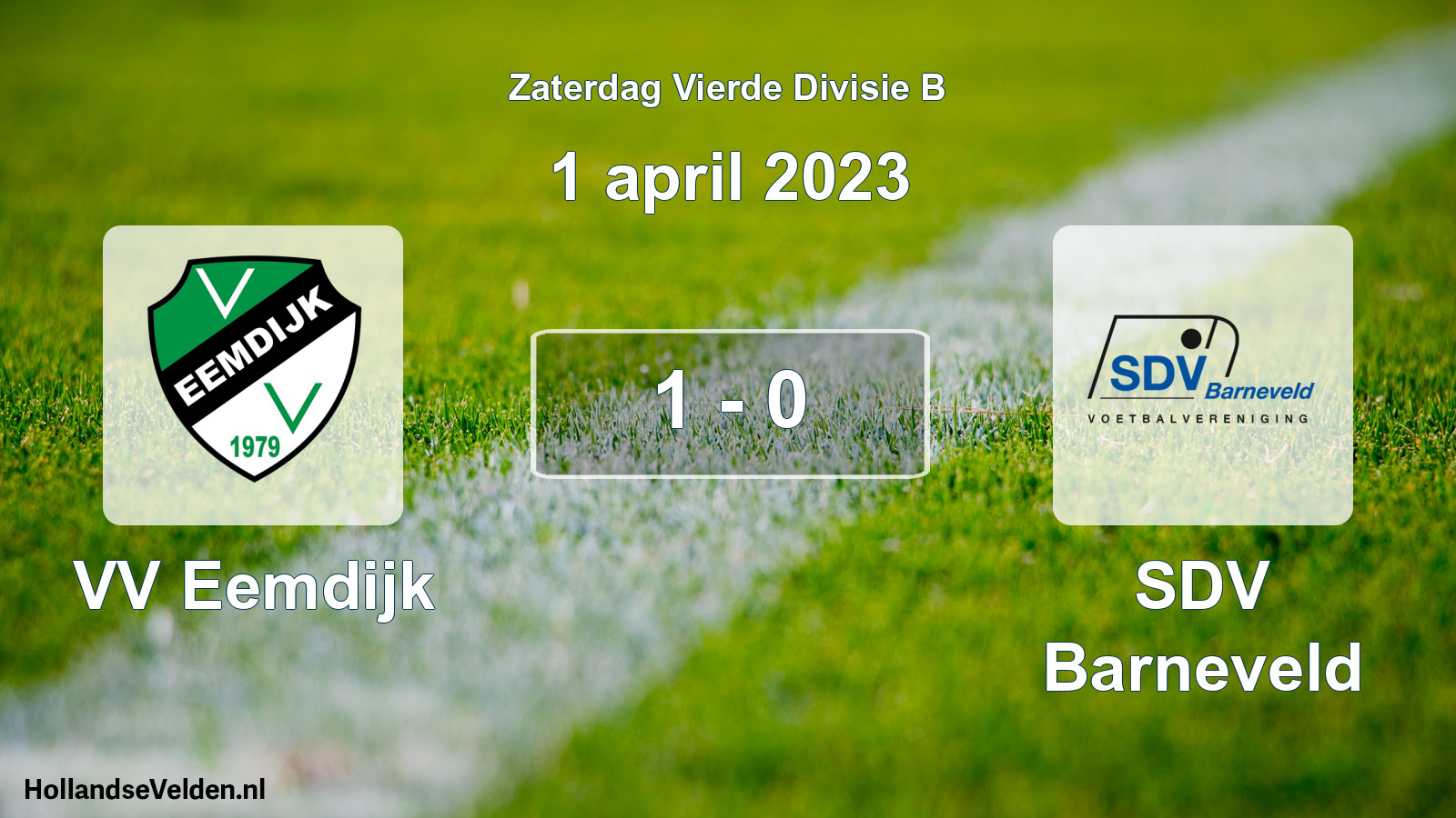 Total number of matches played: VV Eemdijk - SDV Barneveld 1 - 0 (1 April 2023)