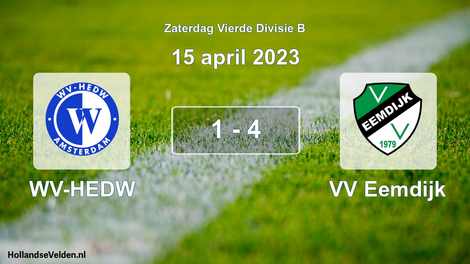 Total number of matches played: WV-HEDW - VV Eemdijk 1 - 4 (15 April 2023)