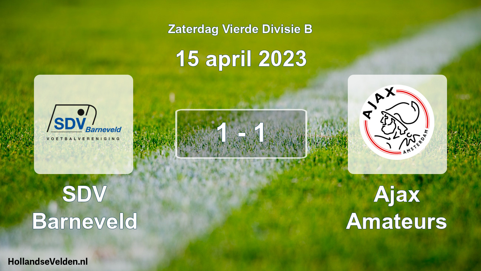 Total number of matches played: SDV Barneveld - Ajax Amateurs 1 - 1 (15 April 2023)