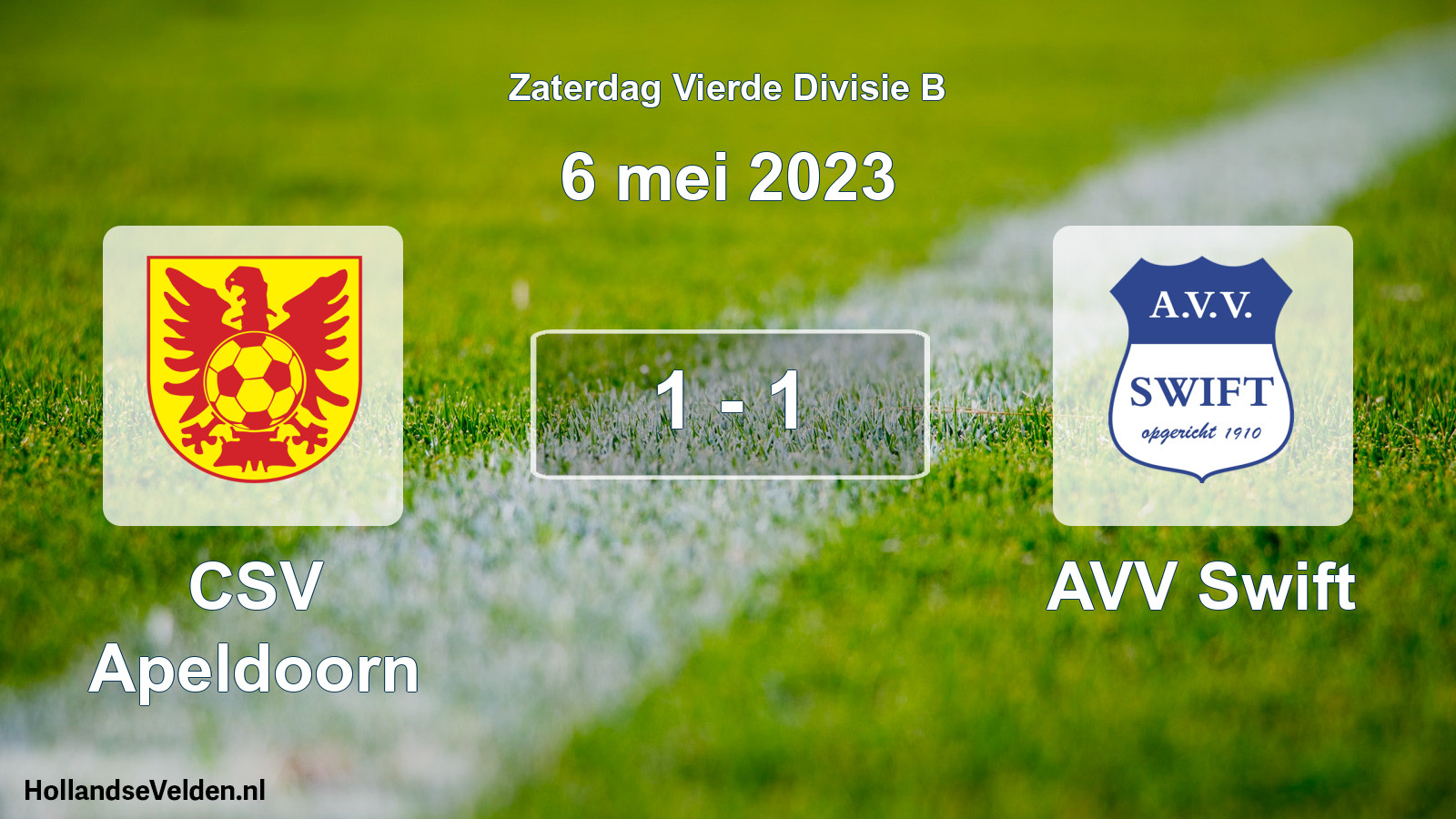 Total number of matches played: CSV Apeldoorn - AVV Swift 1 - 1 (6 May 2023)