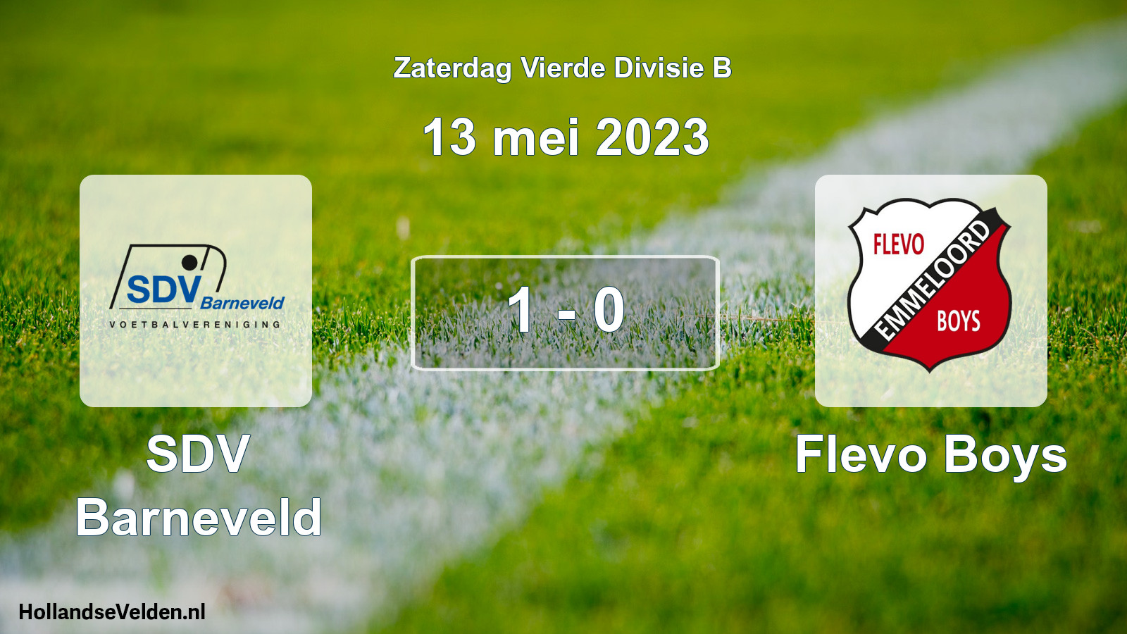 Total number of matches played: SDV Barneveld - Flevo Boys 1 - 0 (13 May 2023)