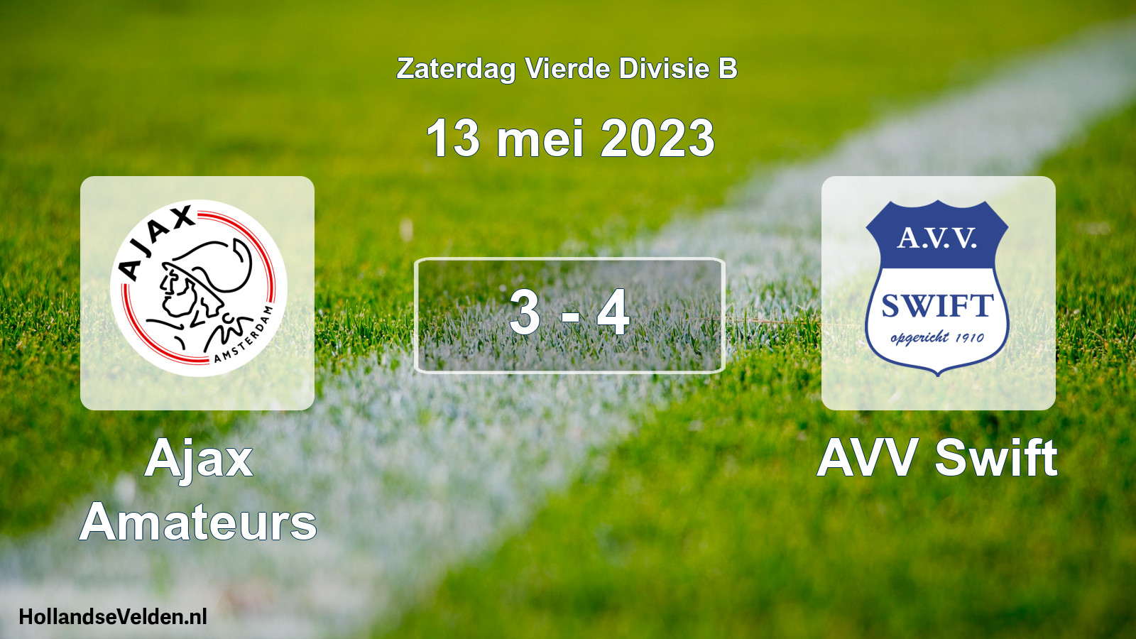 Total number of matches played: Ajax Amateurs - AVV Swift 3 - 4 (13 May 2023)