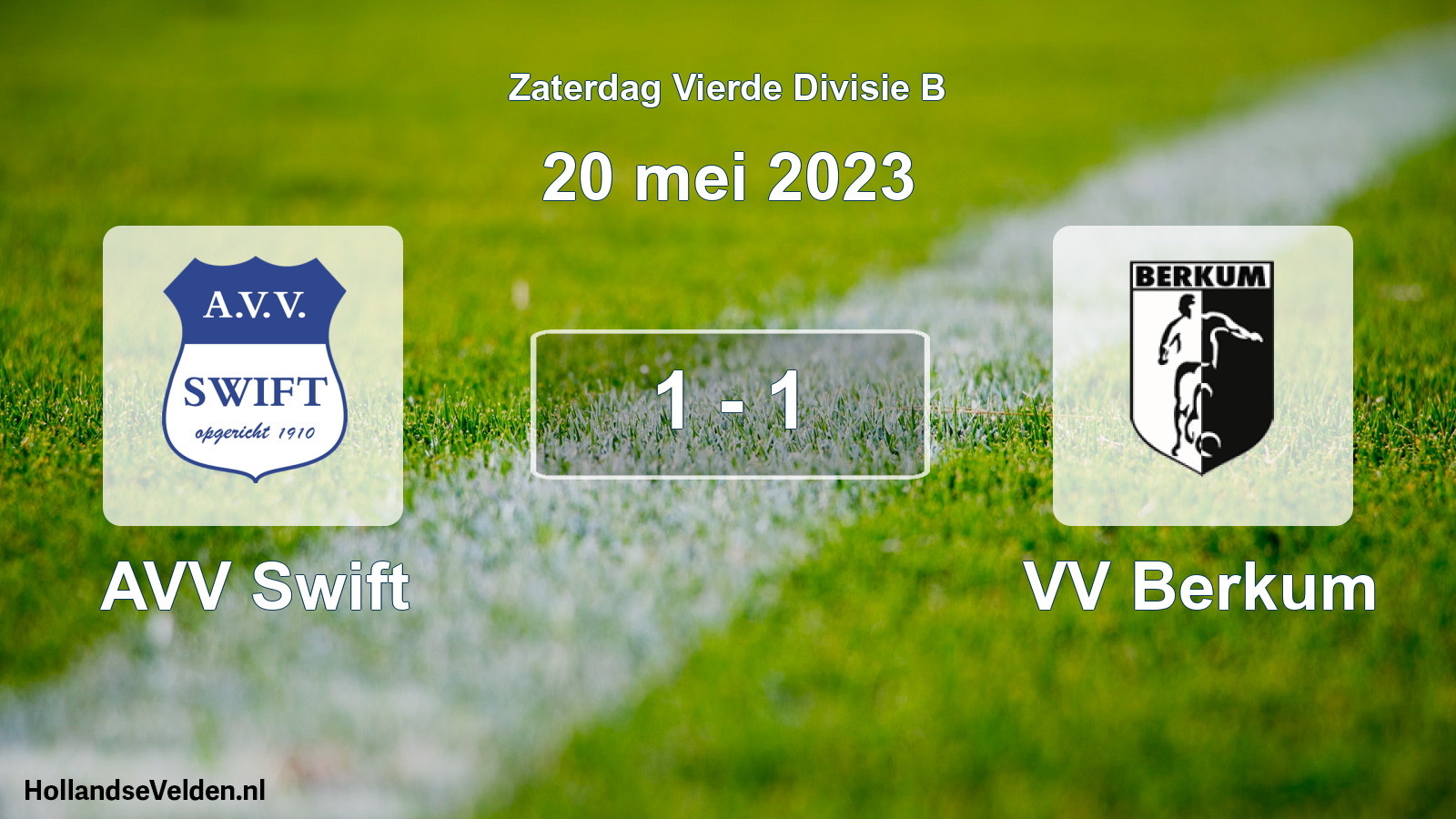 Total number of matches played: AVV Swift - VV Berkum 1 - 1 (20 May 2023)