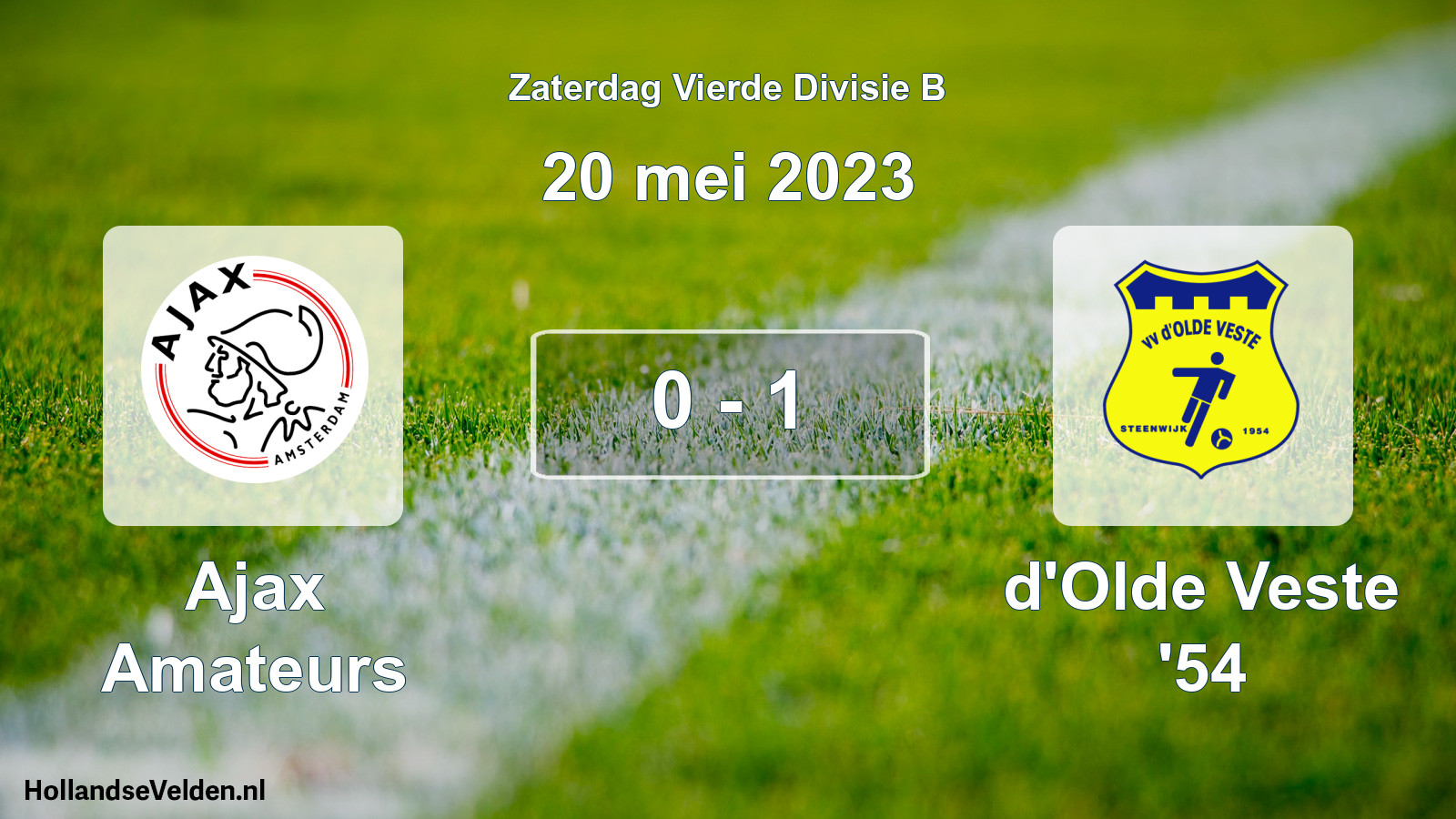 Total number of matches played: Ajax Amateurs - d'Olde Veste '54 0 - 1 (20 May 2023)