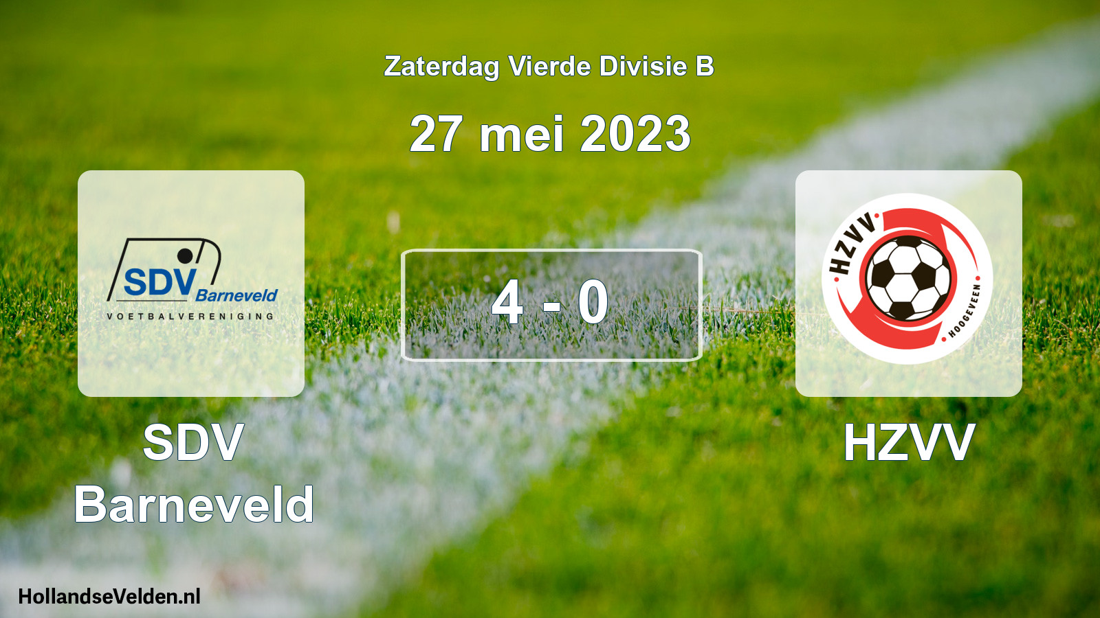 Total number of matches played: SDV Barneveld - HZVV 4 - 0 (27 May 2023)