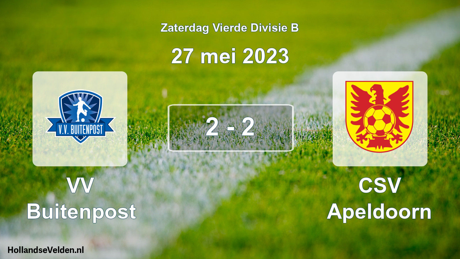 Total number of matches played: VV Buitenpost - CSV Apeldoorn 2 - 2 (27 May 2023)