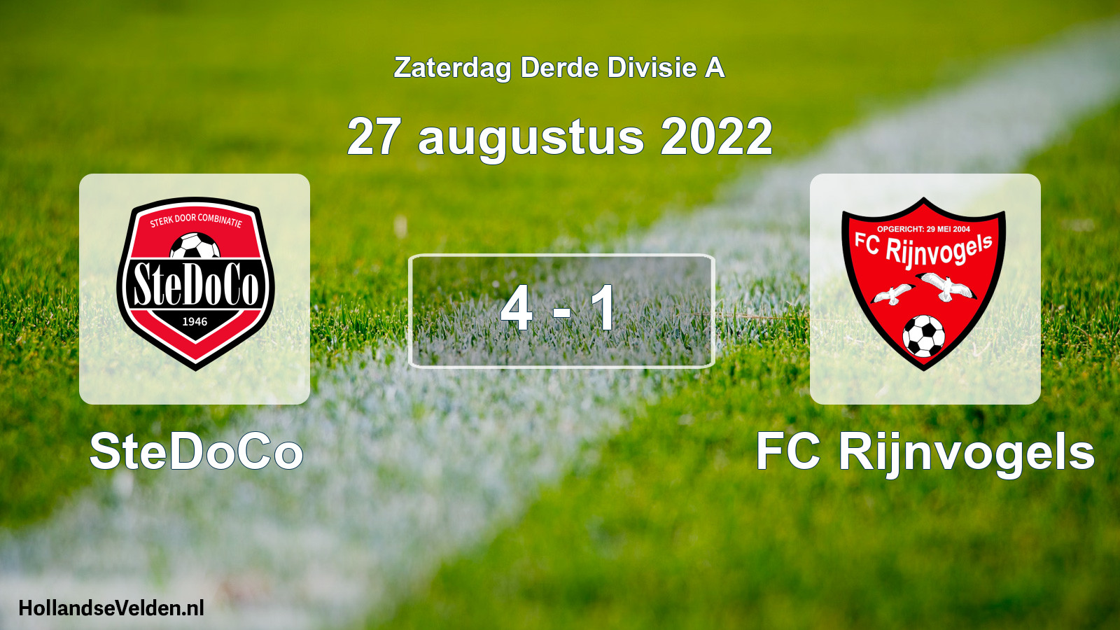 Total number of matches played: SteDoCo - FC Rijnvogels 4 - 1 (27 August 2022)
