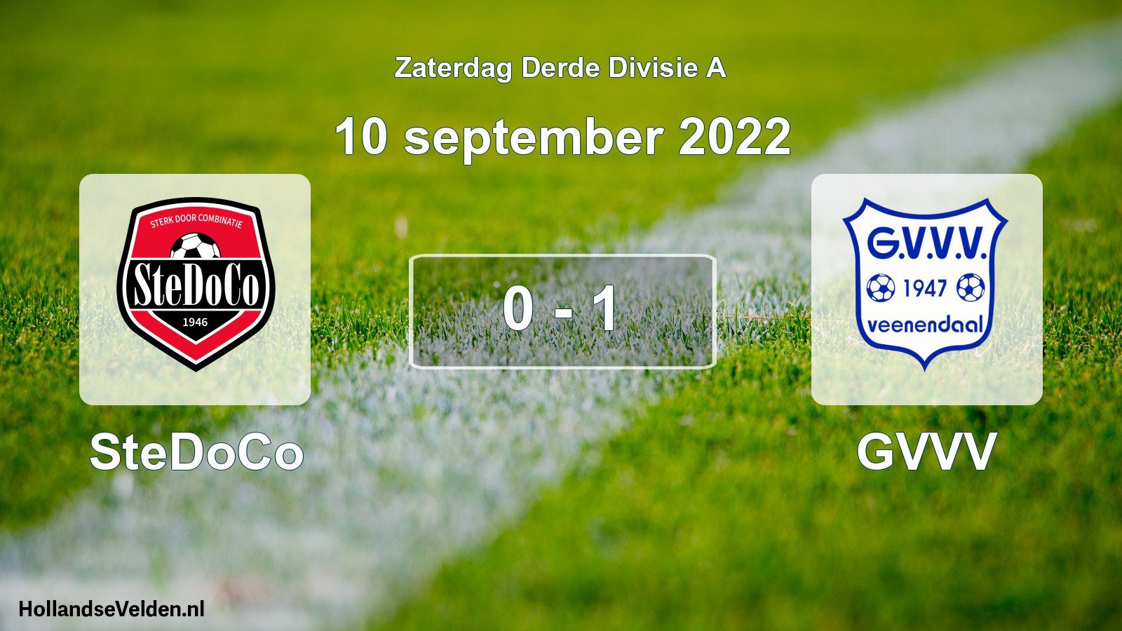 Total number of matches played: SteDoCo - GVVV 0 - 1 (10 September 2022)
