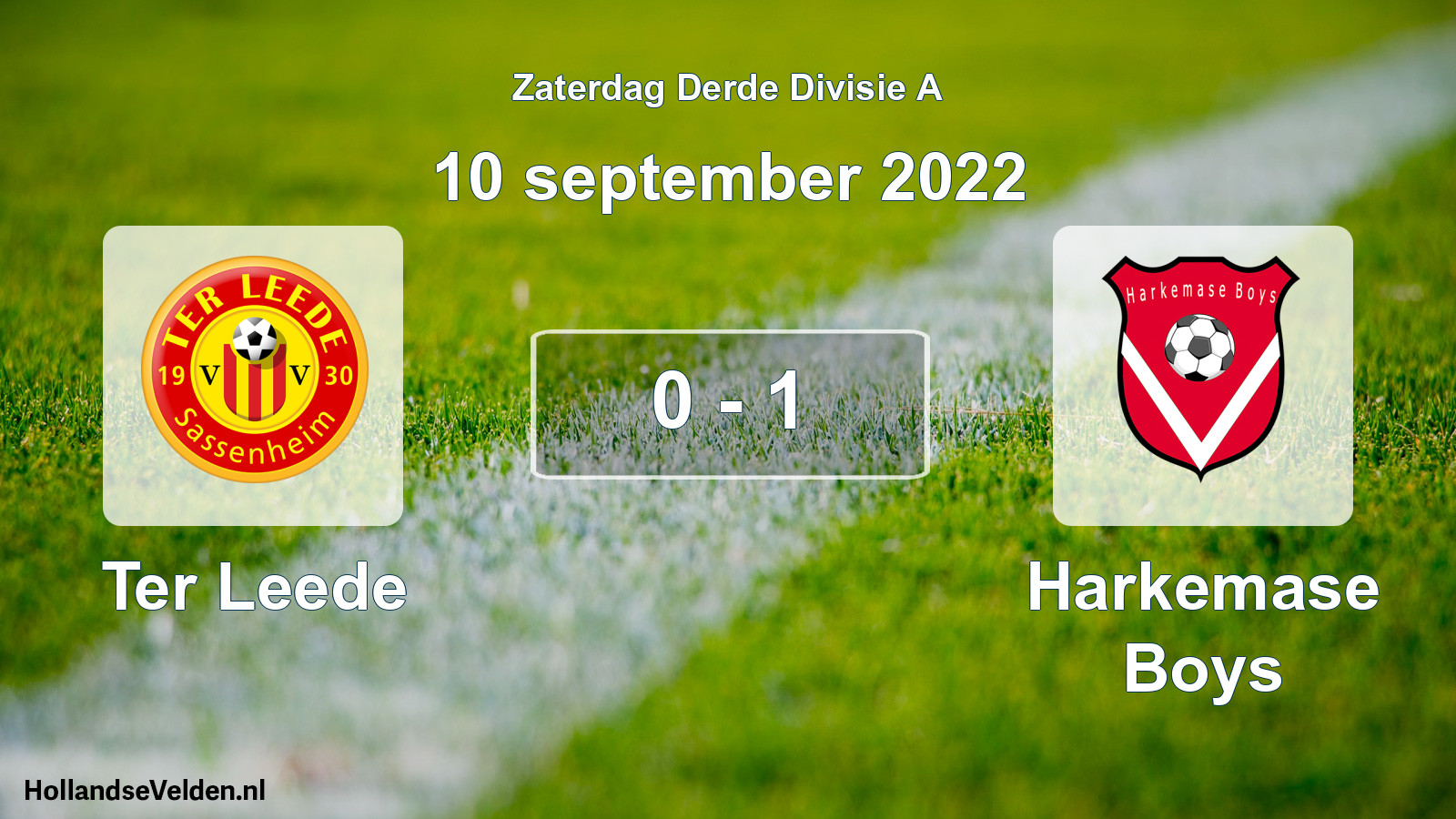 Total number of matches played: Ter Leede - Harkemase Boys 0 - 1 (10 September 2022)