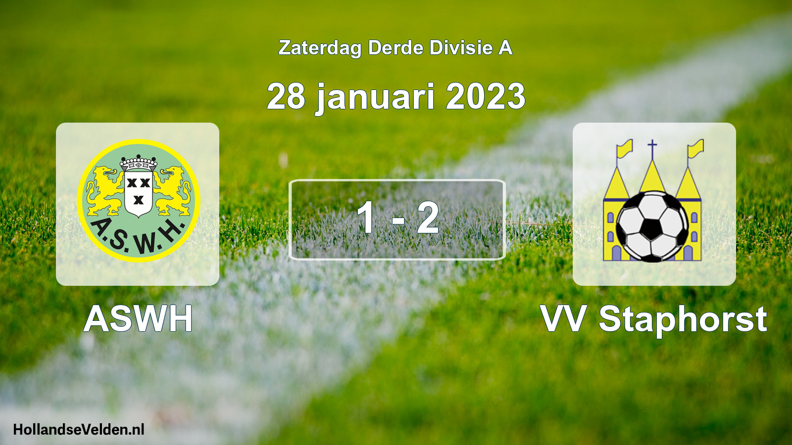 Total number of matches played: ASWH - VV Staphorst 1 - 2 (28 January 2023)