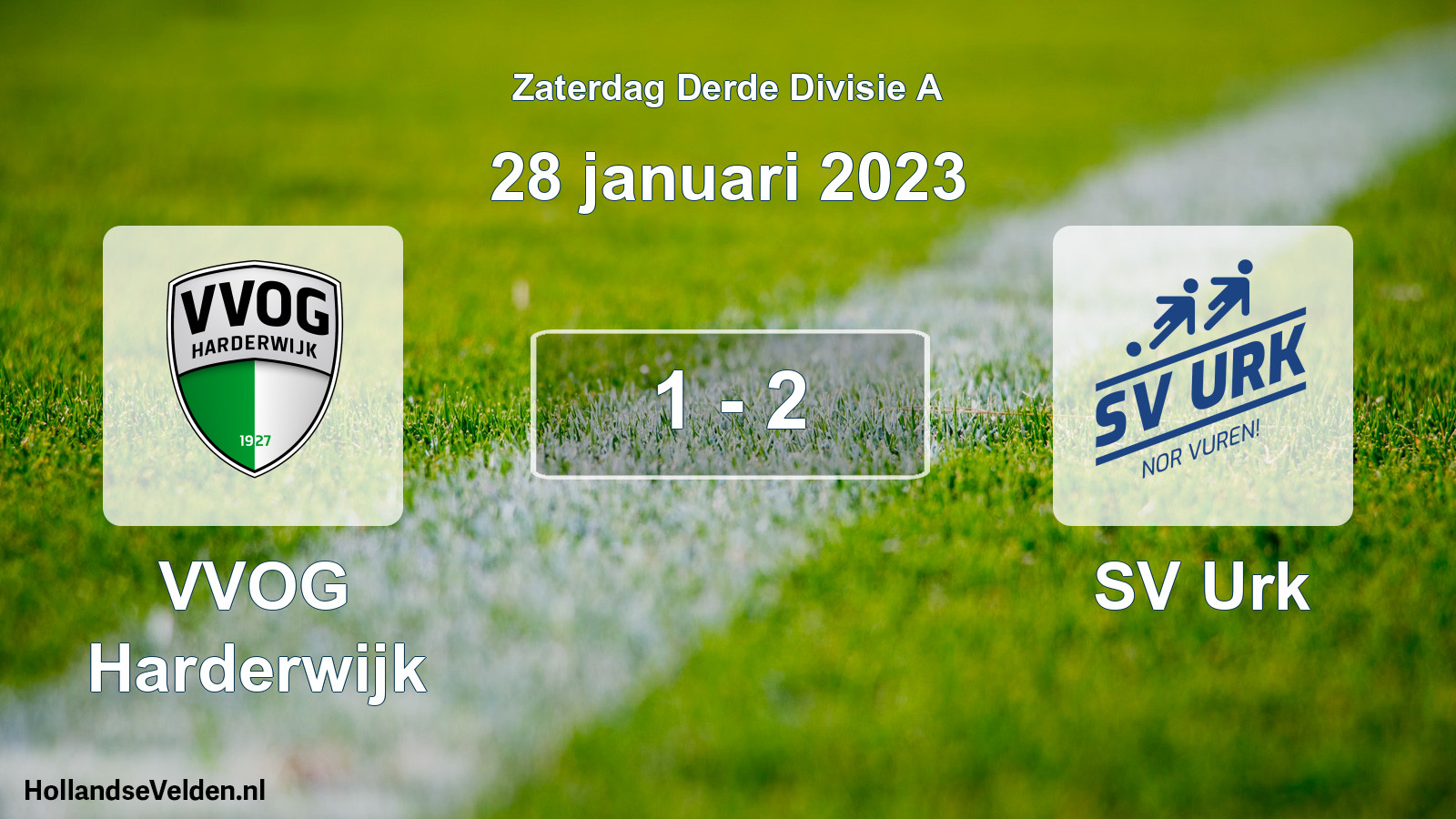Total number of matches played: VVOG Harderwijk - SV Urk 1 - 2 (28 January 2023)