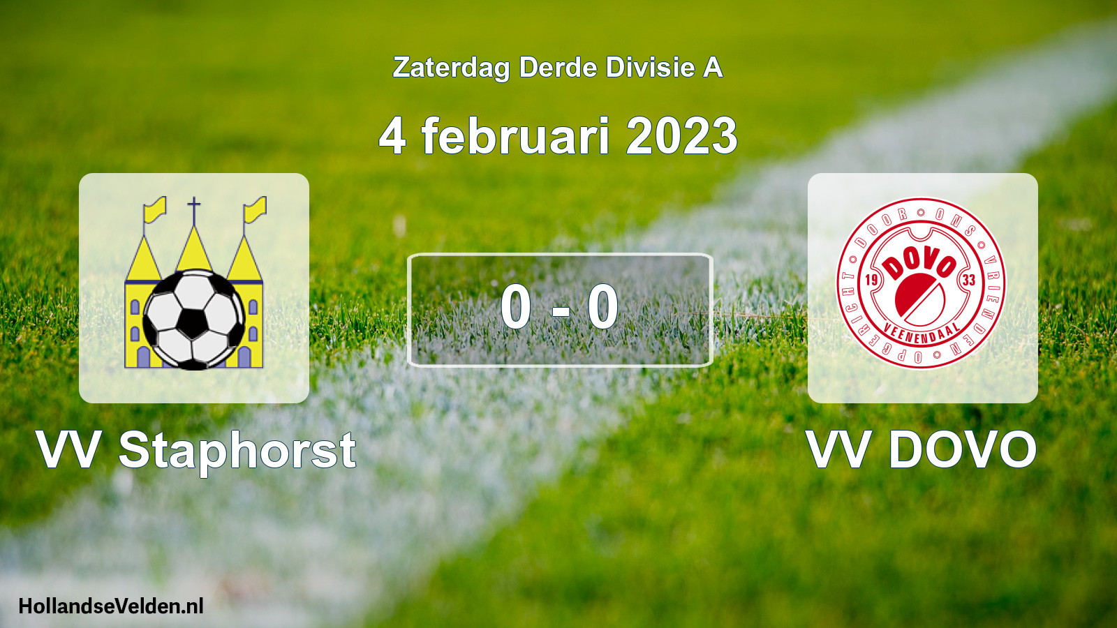 Total number of matches played: VV Staphorst - VV DOVO 0 - 0 (4 February 2023)