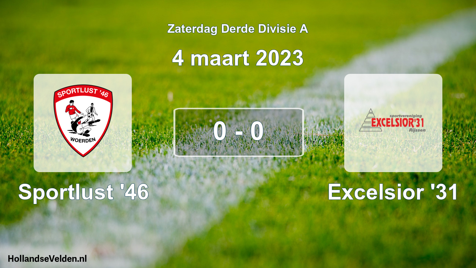 Total number of matches played: Sportlust '46 - Excelsior '31 0 - 0 (4 March 2023)
