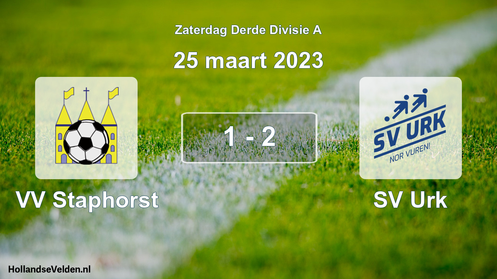 Total number of matches played: VV Staphorst - SV Urk 1 - 2 (25 March 2023)
