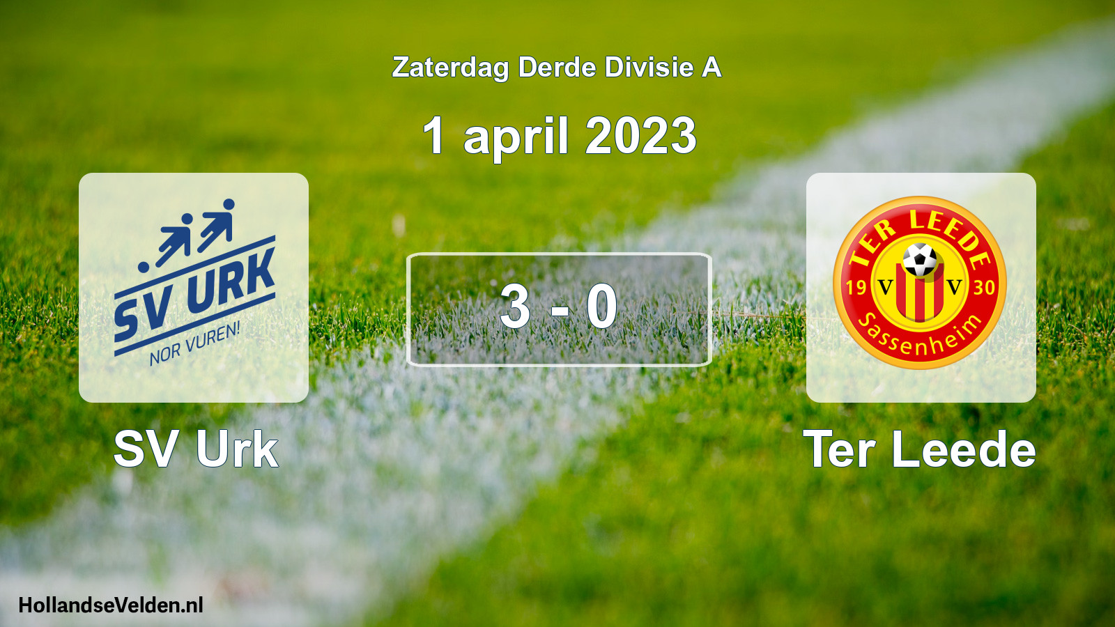 Total number of matches played: SV Urk - Ter Leede 3 - 0 (1 April 2023)