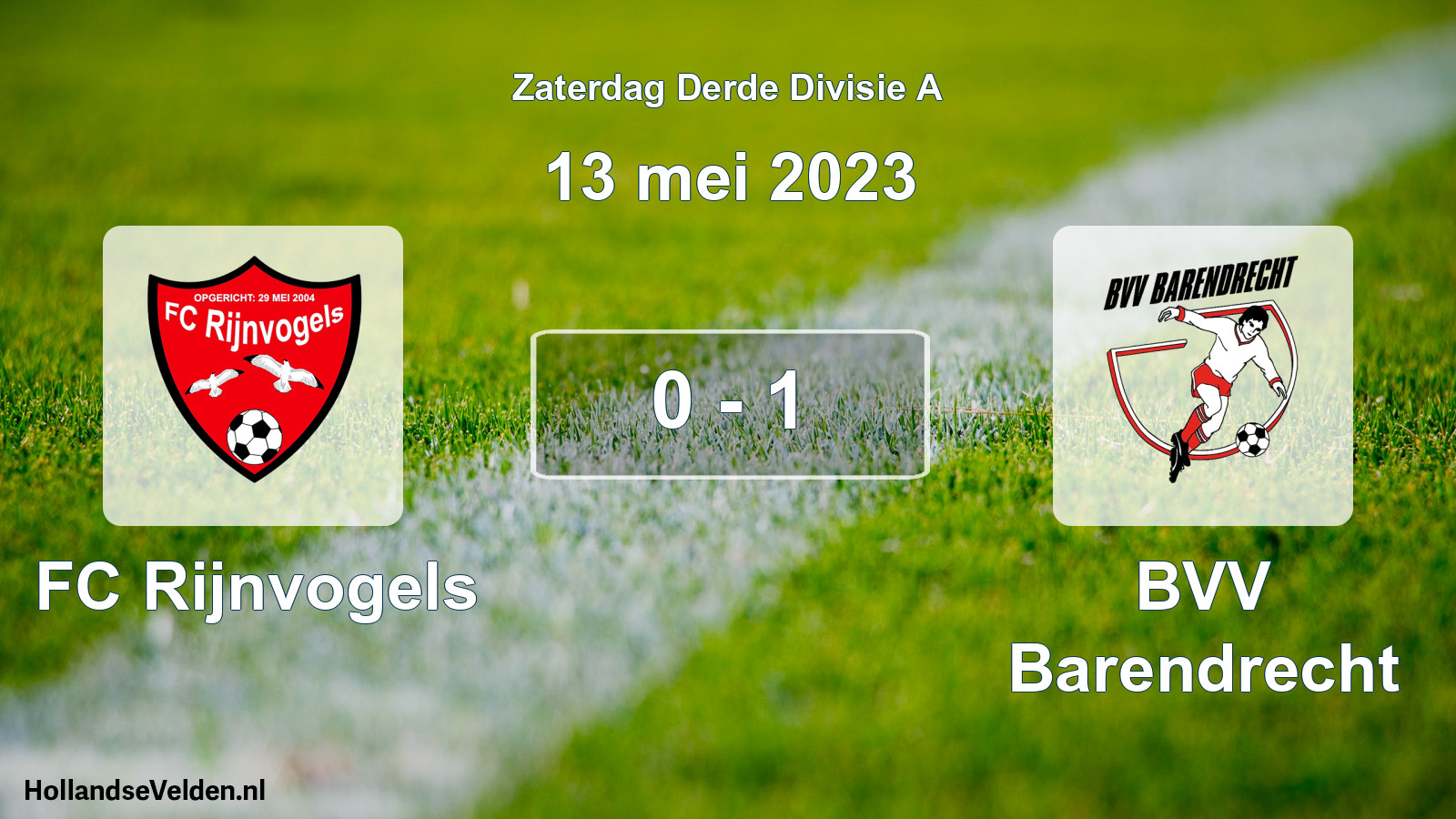 Total number of matches played: FC Rijnvogels - BVV Barendrecht 0 - 1 (13 May 2023)