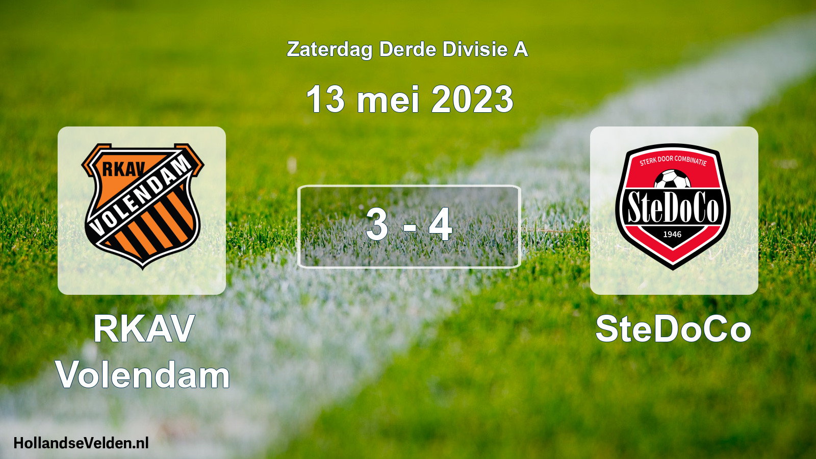 Total number of matches played: RKAV Volendam - SteDoCo 3 - 4 (13 May 2023)