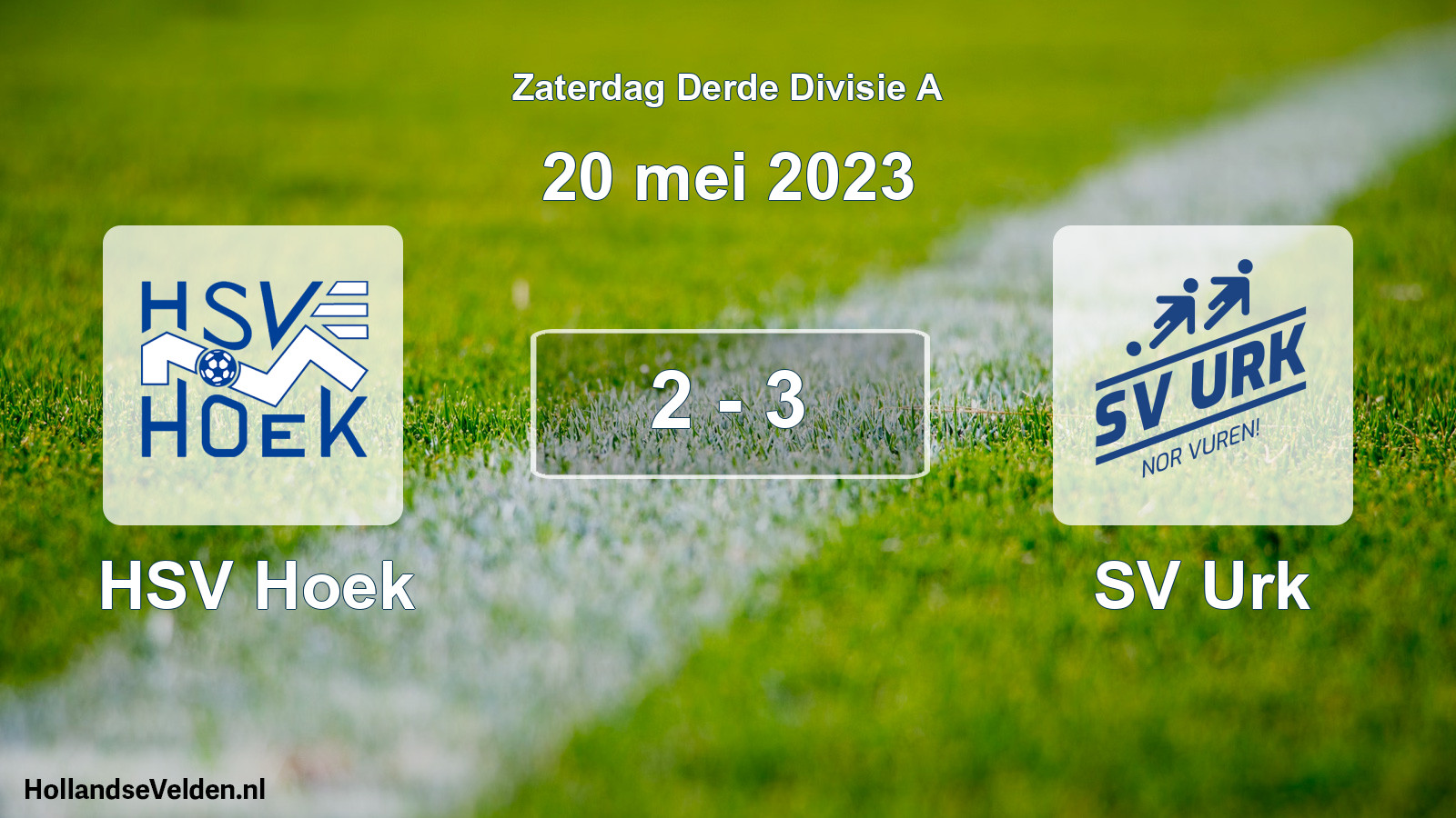 Total number of matches played: HSV Hoek - SV Urk 2 - 3 (20 May 2023)