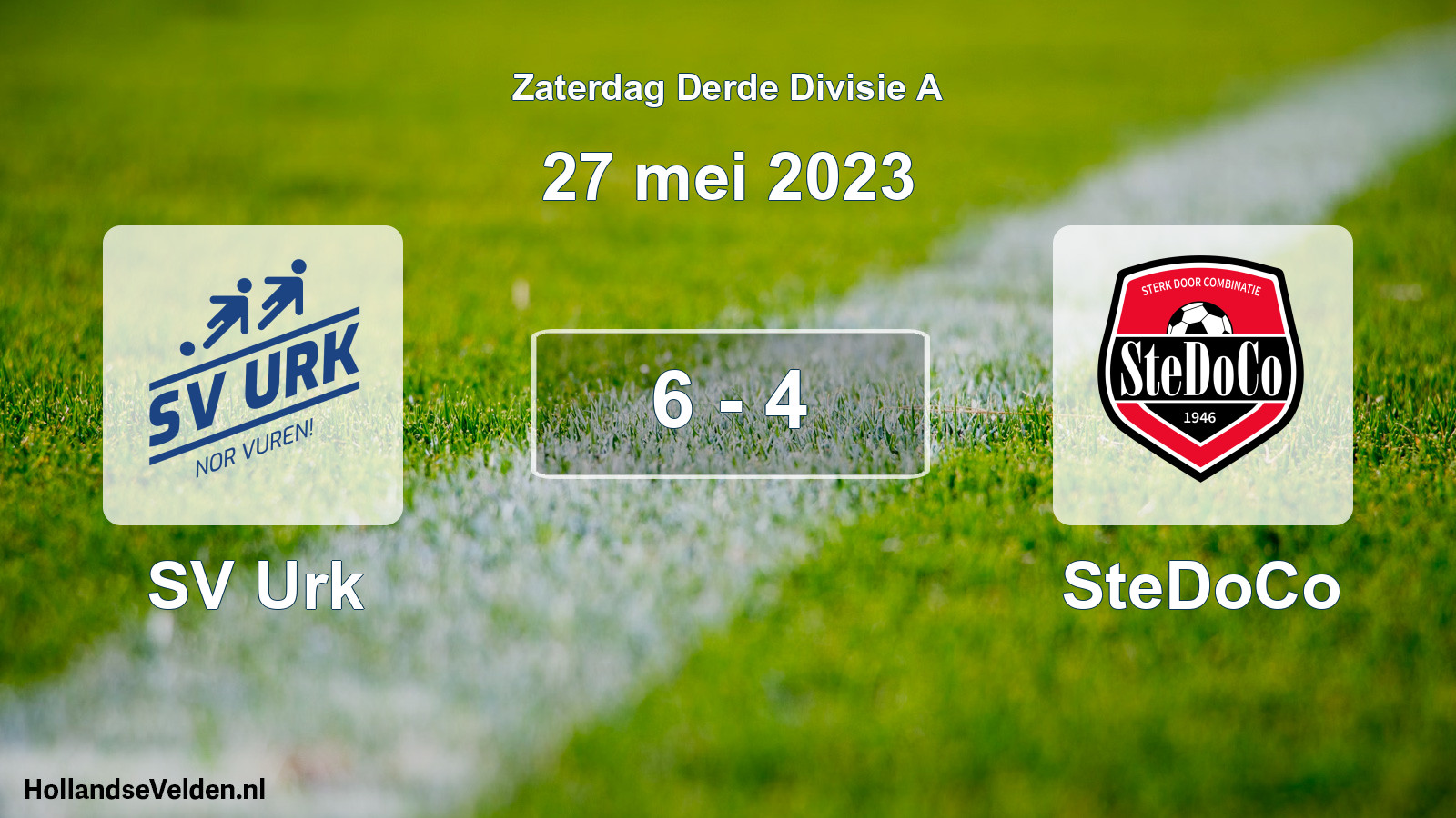 Total number of matches played: SV Urk - SteDoCo 6 - 4 (27 May 2023)