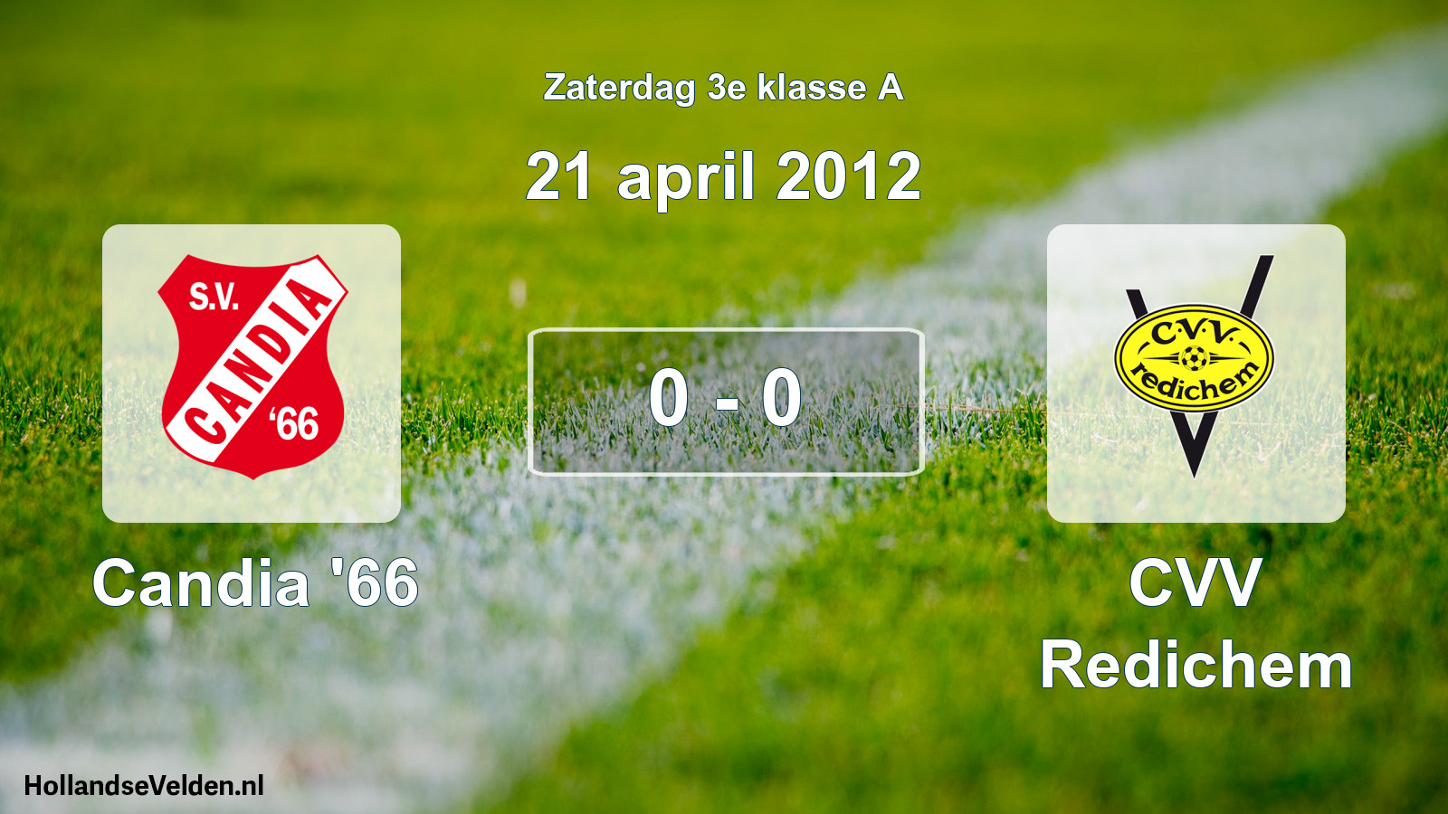 Total number of matches played: Candia '66 - CVV Redichem 0 - 0 (21 April 2012)