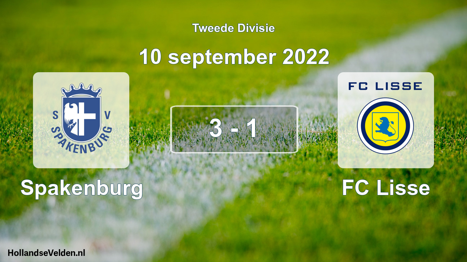 Total number of matches played: Spakenburg - FC Lisse 3 - 1 (10 September 2022)