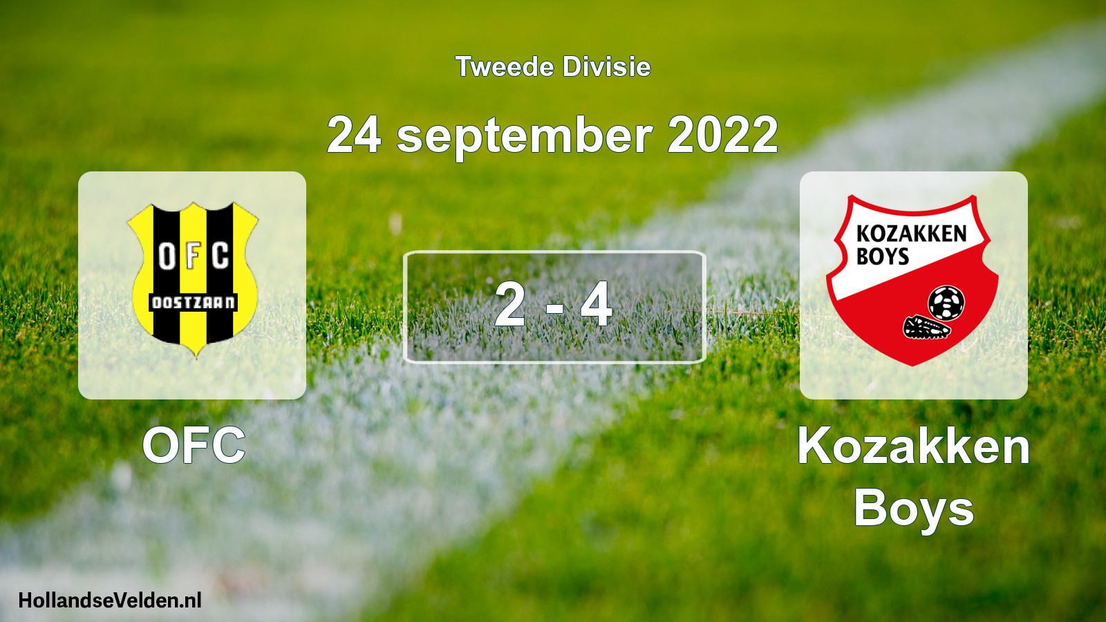 Total number of matches played: OFC - Kozakken Boys 2 - 4 (24 September 2022)