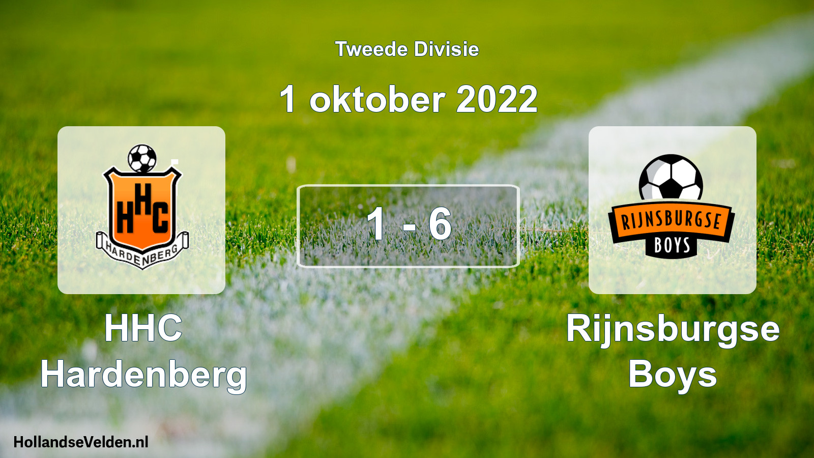Total number of matches played: HHC Hardenberg - Rijnsburgse Boys 1 - 6 (1 October 2022)