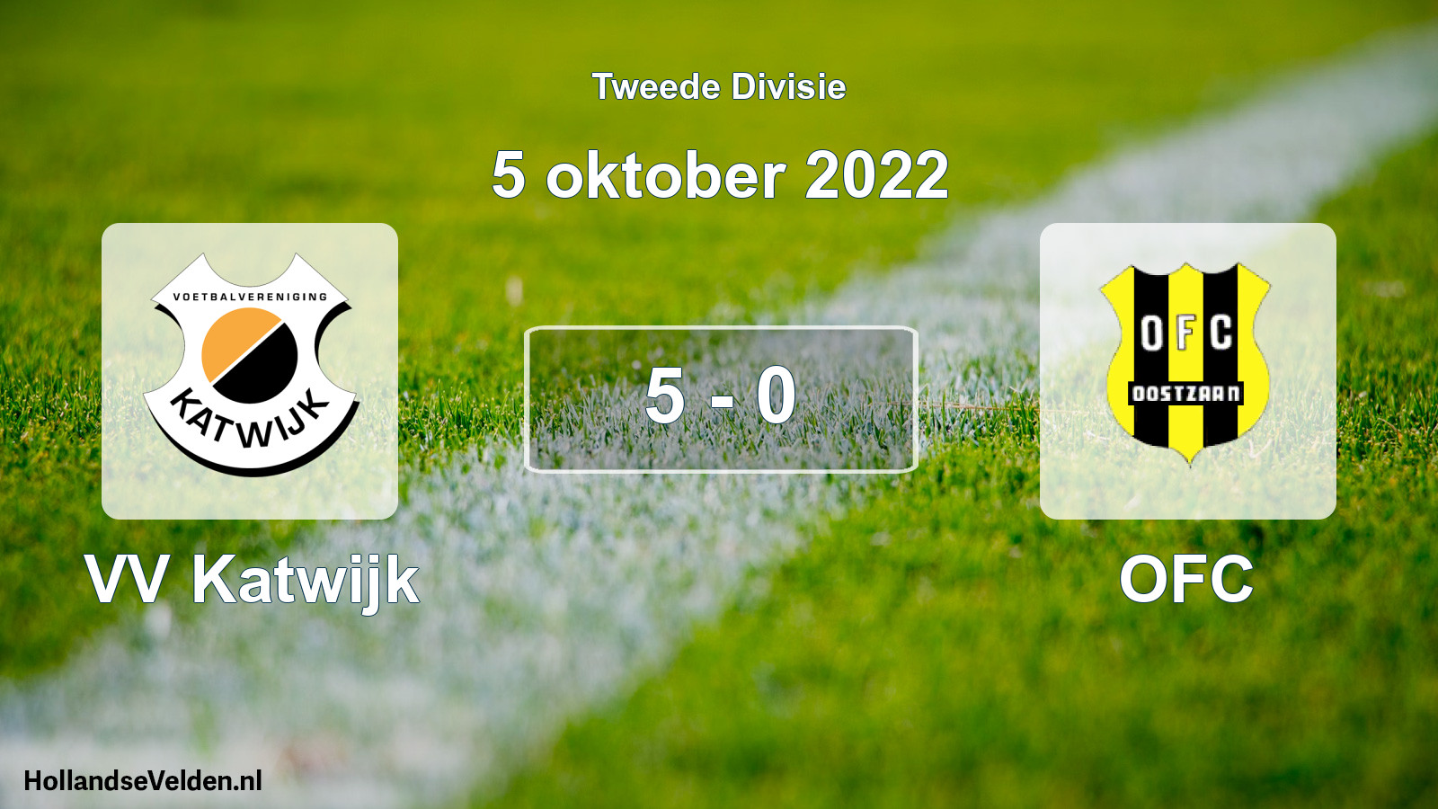 Total number of matches played: VV Katwijk - OFC 5 - 0 (5 October 2022)