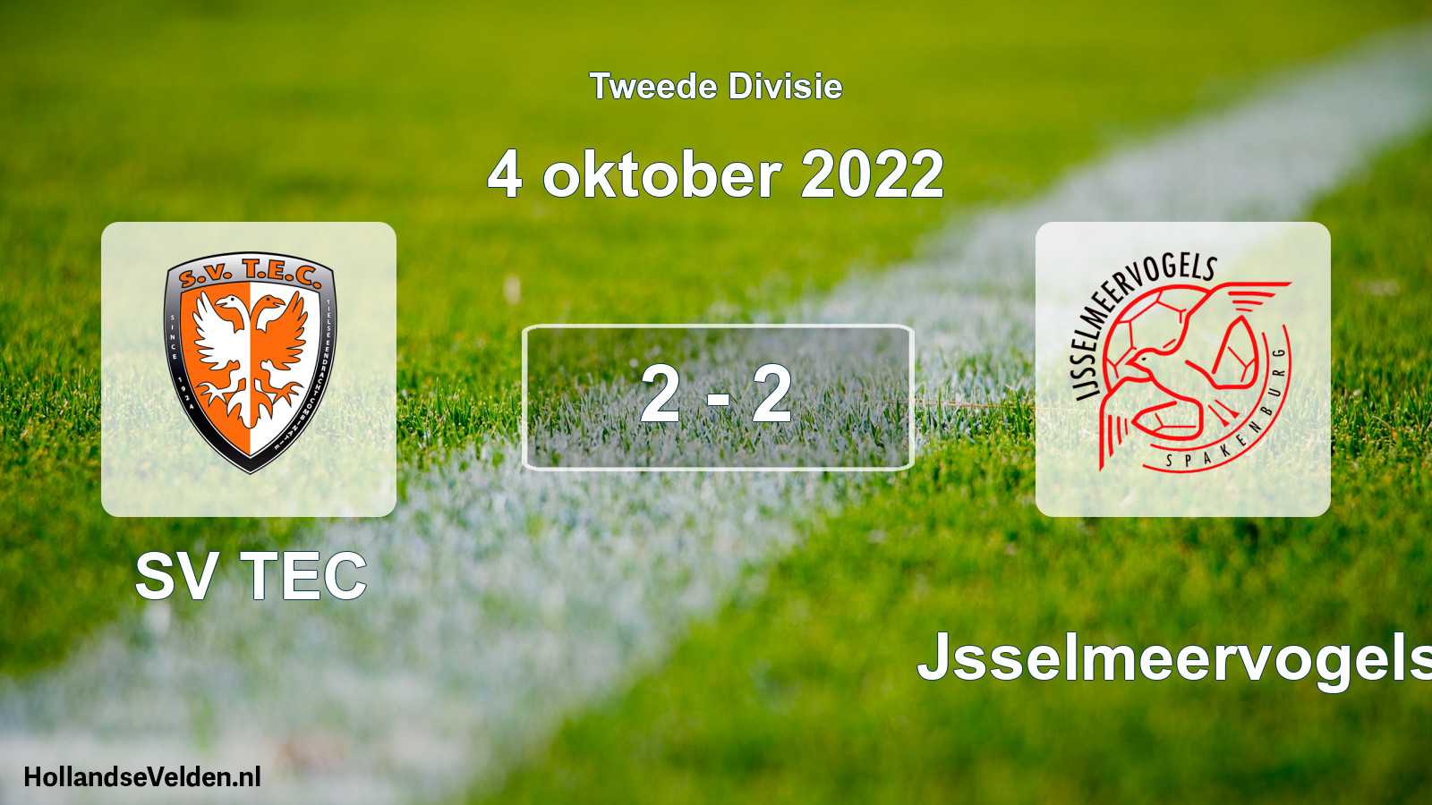 Total number of matches played: SV TEC - IJsselmeervogels 2 - 2 (4 October 2022)