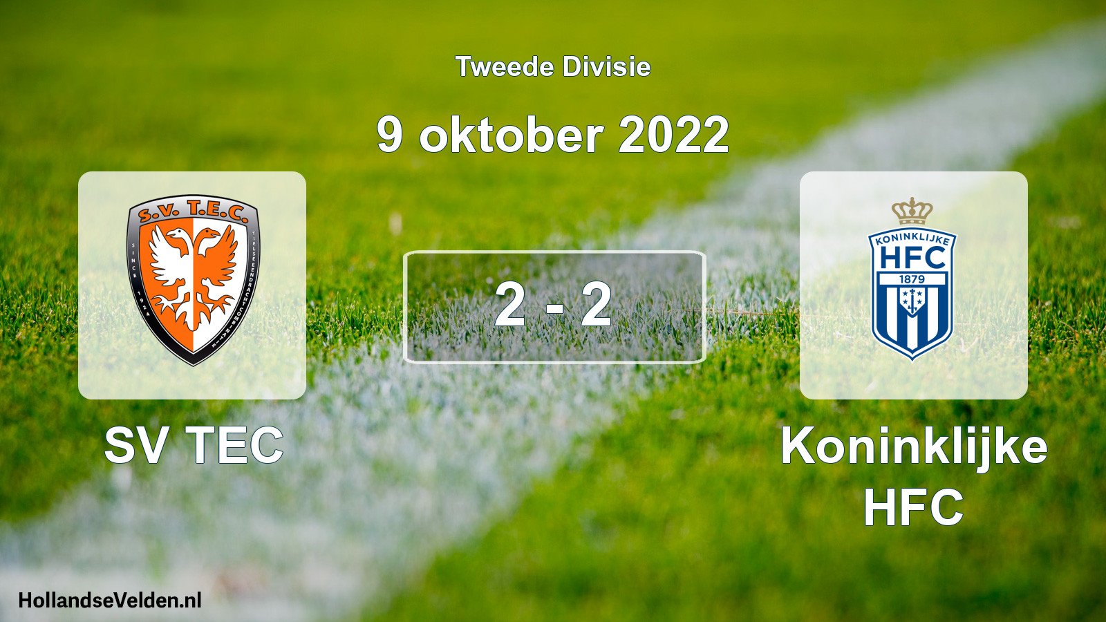 Total number of matches played: SV TEC - Koninklijke HFC 2 - 2 (9 October 2022)