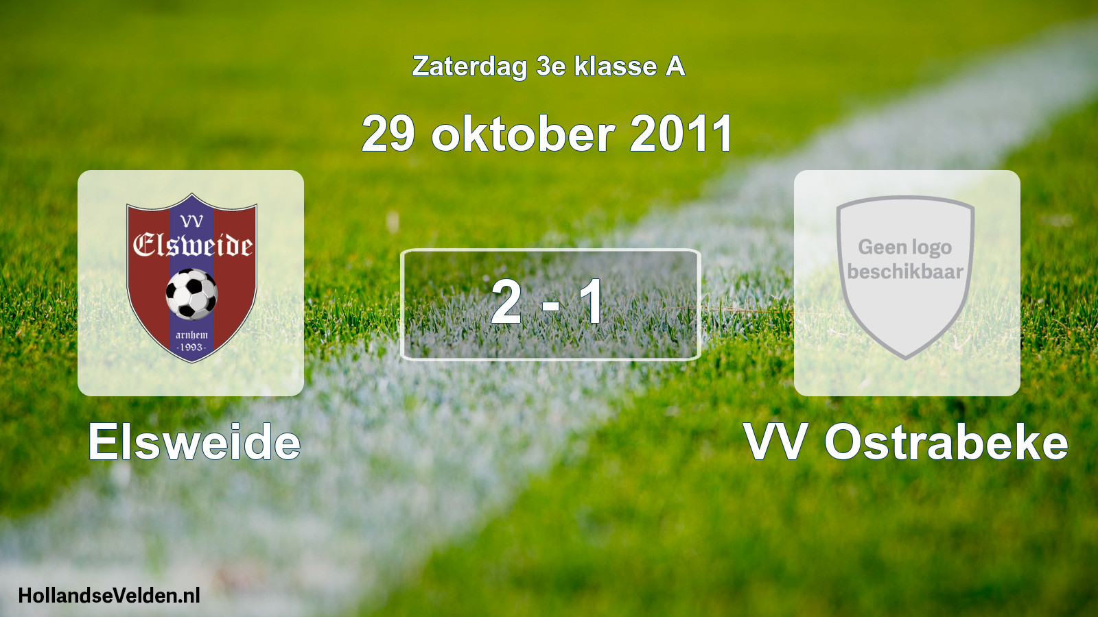 Total number of matches played: Elsweide - VV Ostrabeke 2 - 1 (29 October 2011)