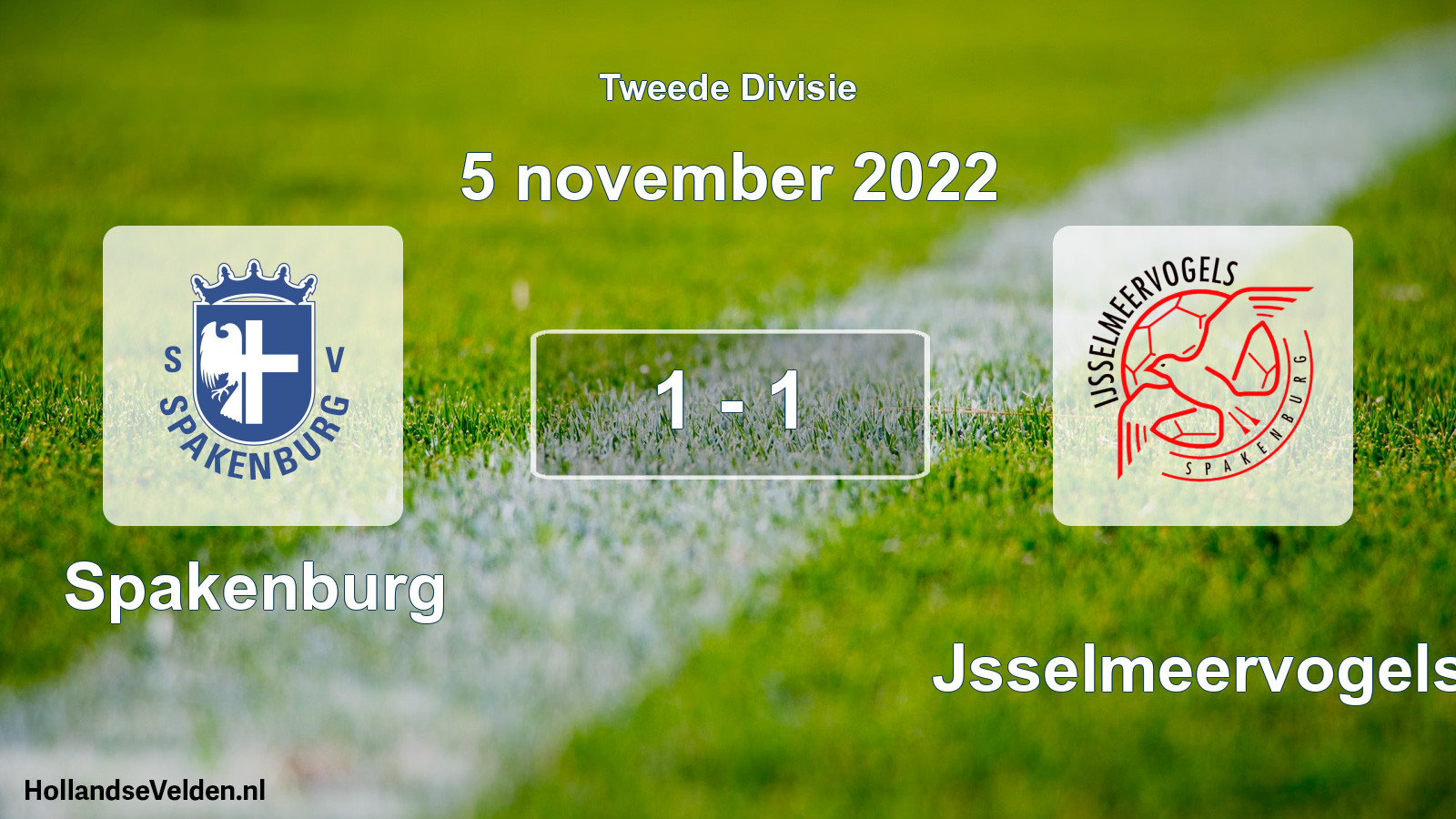 Total number of matches played: Spakenburg - IJsselmeervogels 1 - 1 (5 November 2022)
