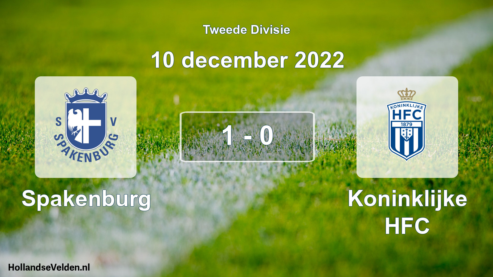 Total number of matches played: Spakenburg - Koninklijke HFC 1 - 0 (10 December 2022)