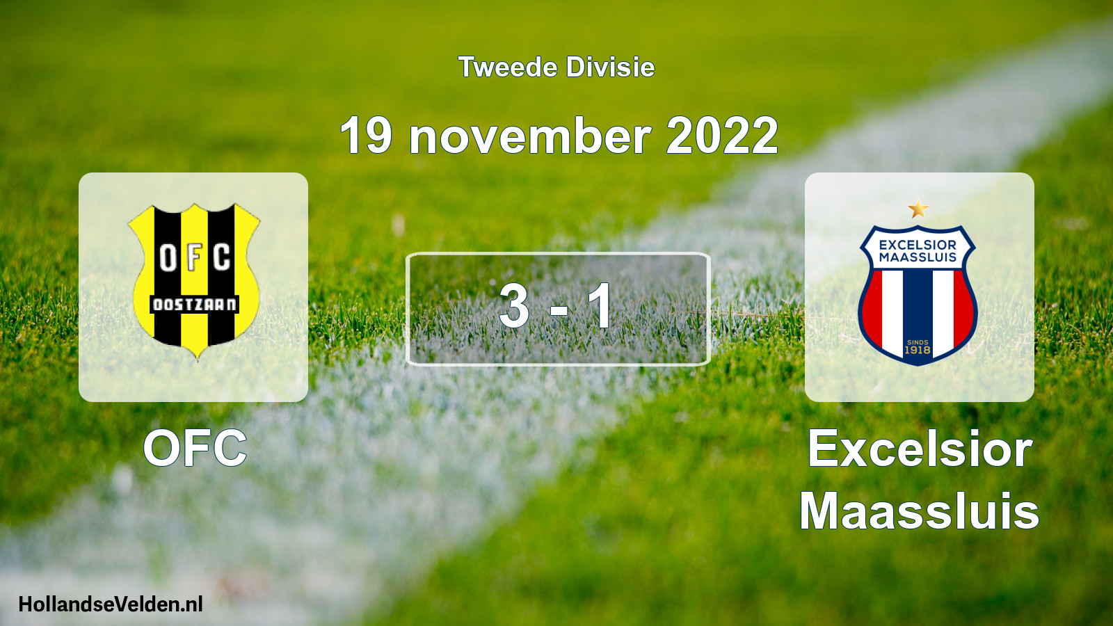 Total number of matches played: OFC - Excelsior Maassluis 3 - 1 (19 November 2022)