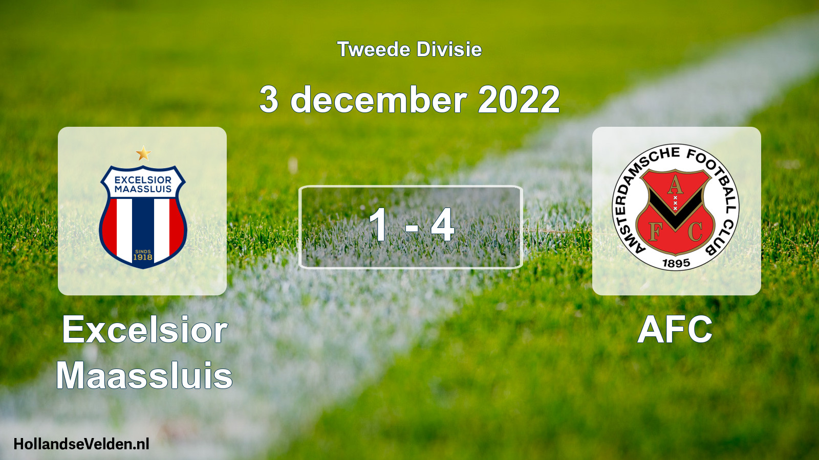 Total number of matches played: Excelsior Maassluis - AFC 1 - 4 (3 December 2022)