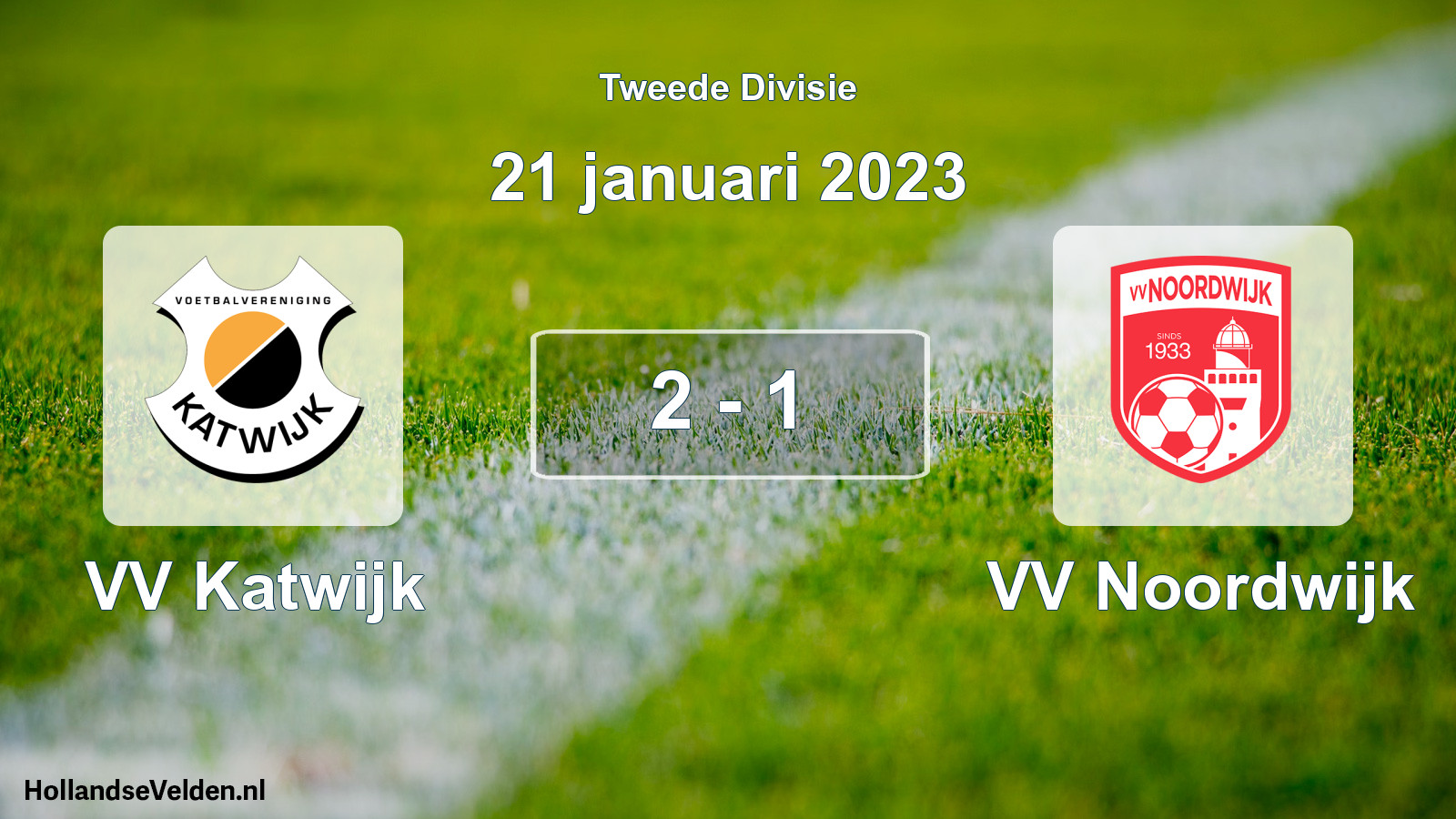 Total number of matches played: VV Katwijk - VV Noordwijk 2 - 1 (21 January 2023)