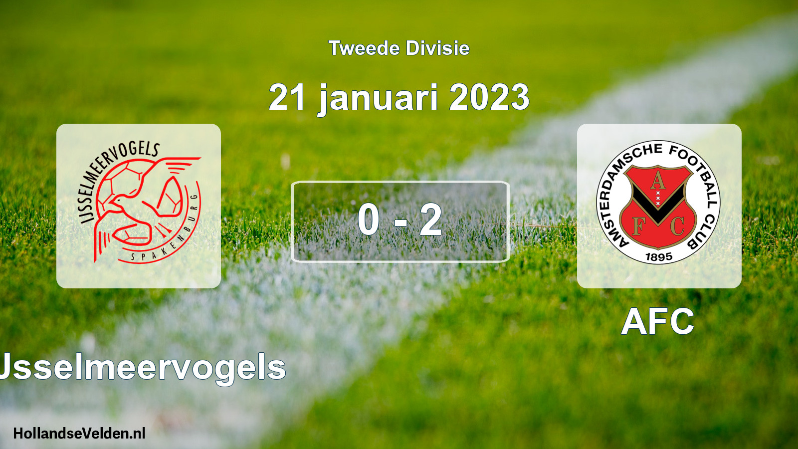 Total number of matches played: IJsselmeervogels - AFC 0 - 2 (21 January 2023)
