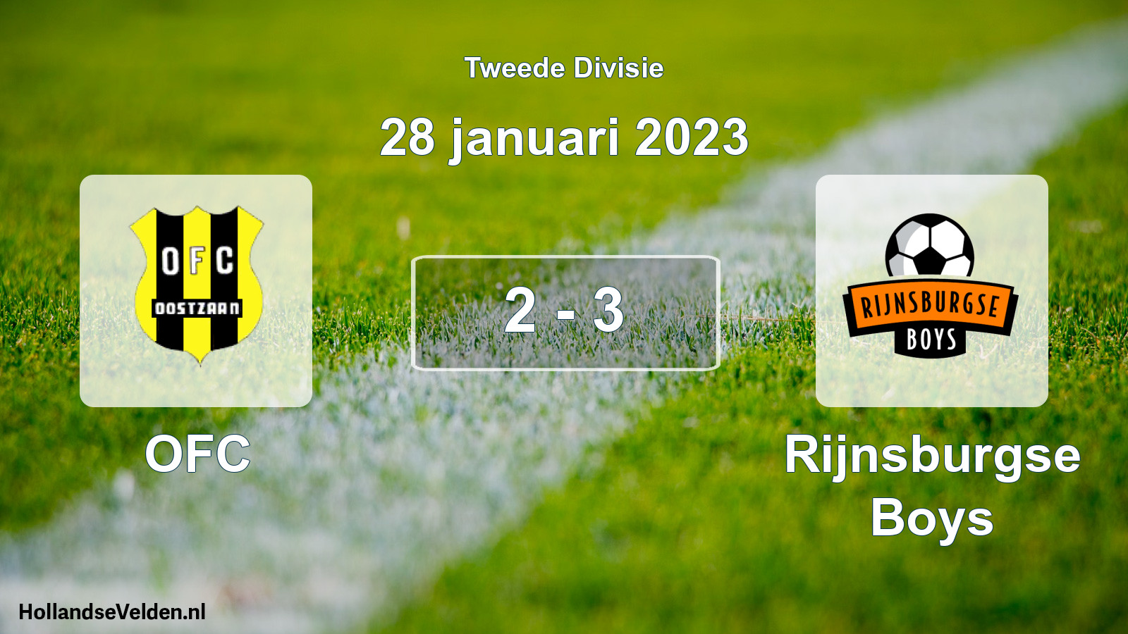 Total number of matches played: OFC - Rijnsburgse Boys 2 - 3 (28 January 2023)