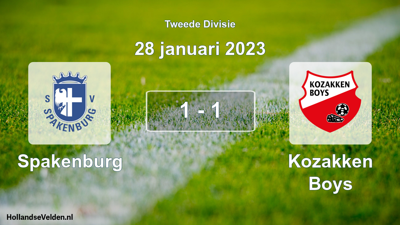 Total number of matches played: Spakenburg - Kozakken Boys 1 - 1 (28 January 2023)