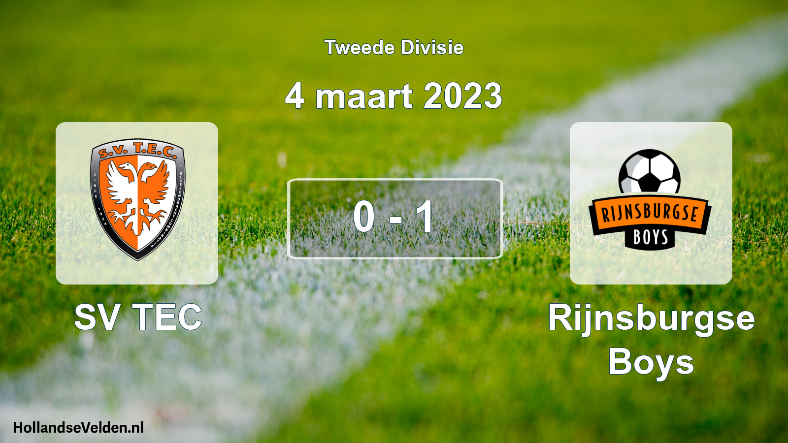 Total number of matches played: SV TEC - Rijnsburgse Boys 0 - 1 (4 March 2023)