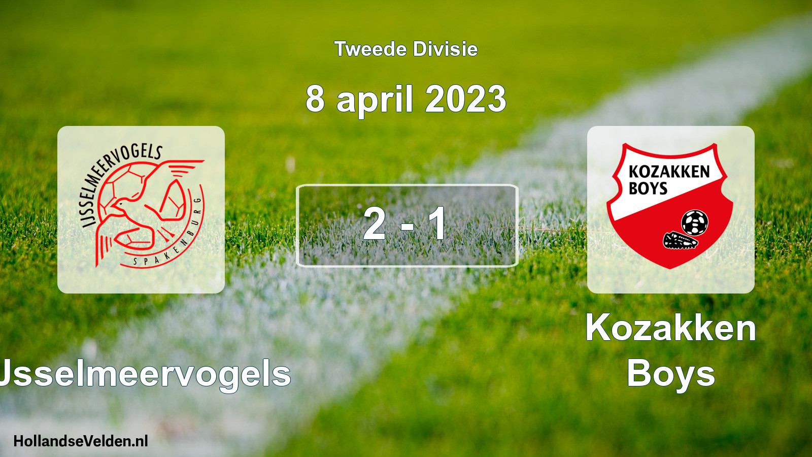 Total number of matches played: IJsselmeervogels - Kozakken Boys 2 - 1 (8 April 2023)