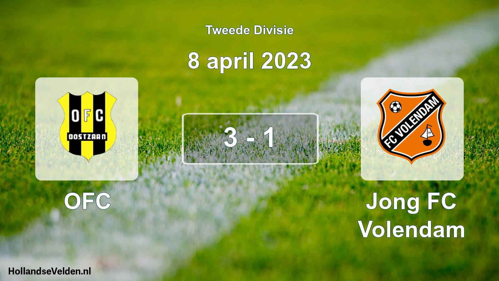 Total number of matches played: OFC - Jong FC Volendam 3 - 1 (8 April 2023)