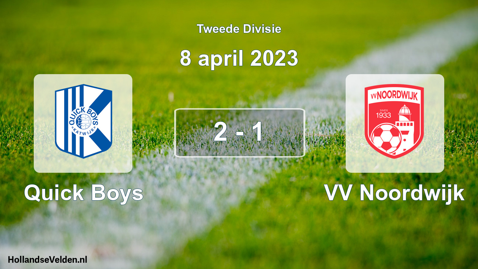 Total number of matches played: Quick Boys - VV Noordwijk 2 - 1 (8 April 2023)