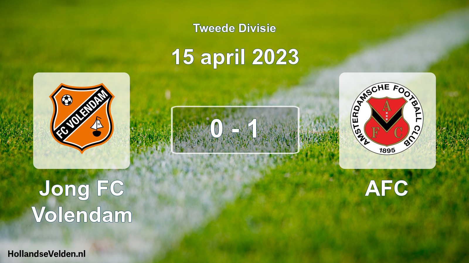 Total number of matches played: Jong FC Volendam - AFC 0 - 1 (15 April 2023)