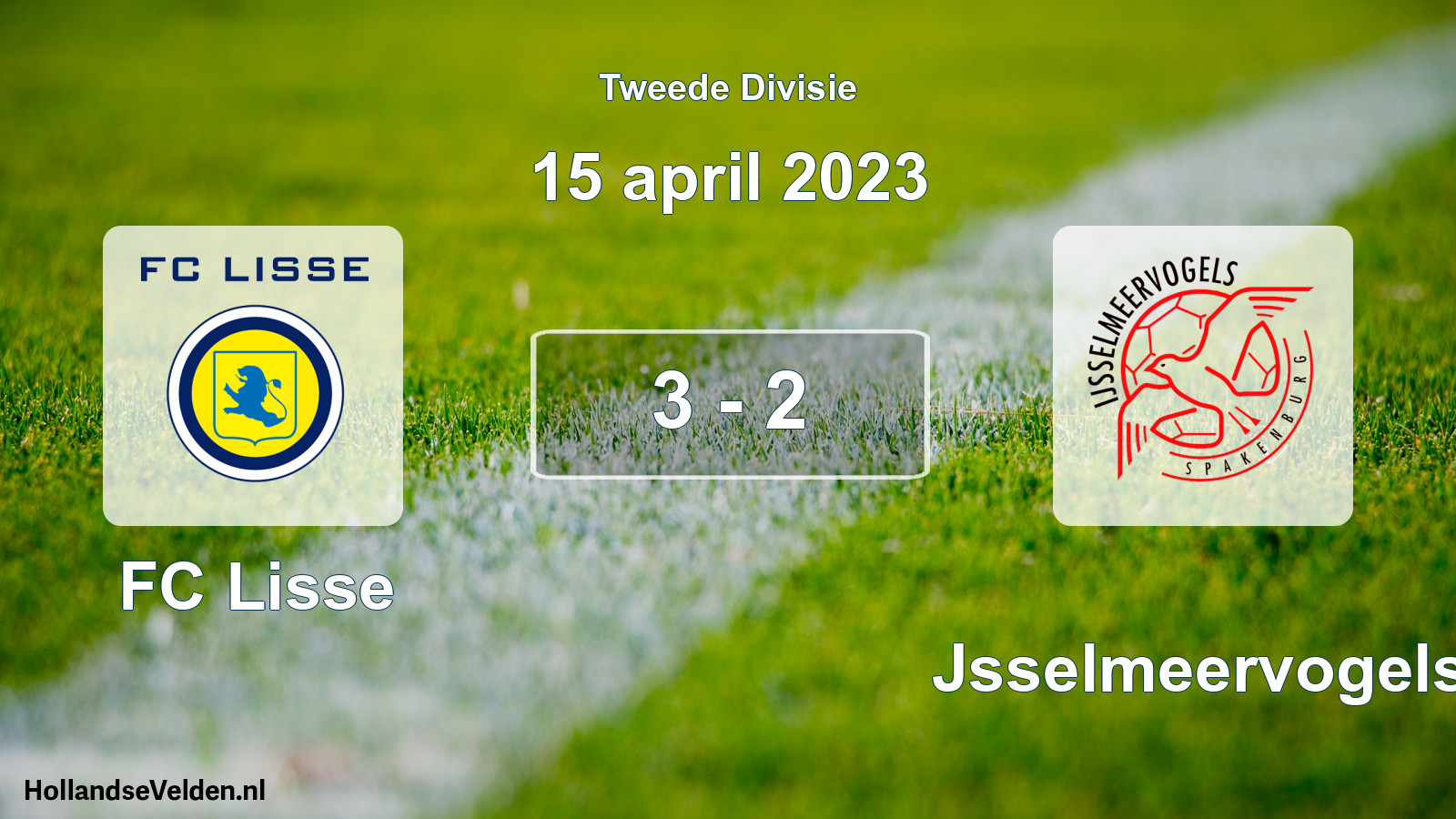 Total number of matches played: FC Lisse - IJsselmeervogels 3 - 2 (15 April 2023)