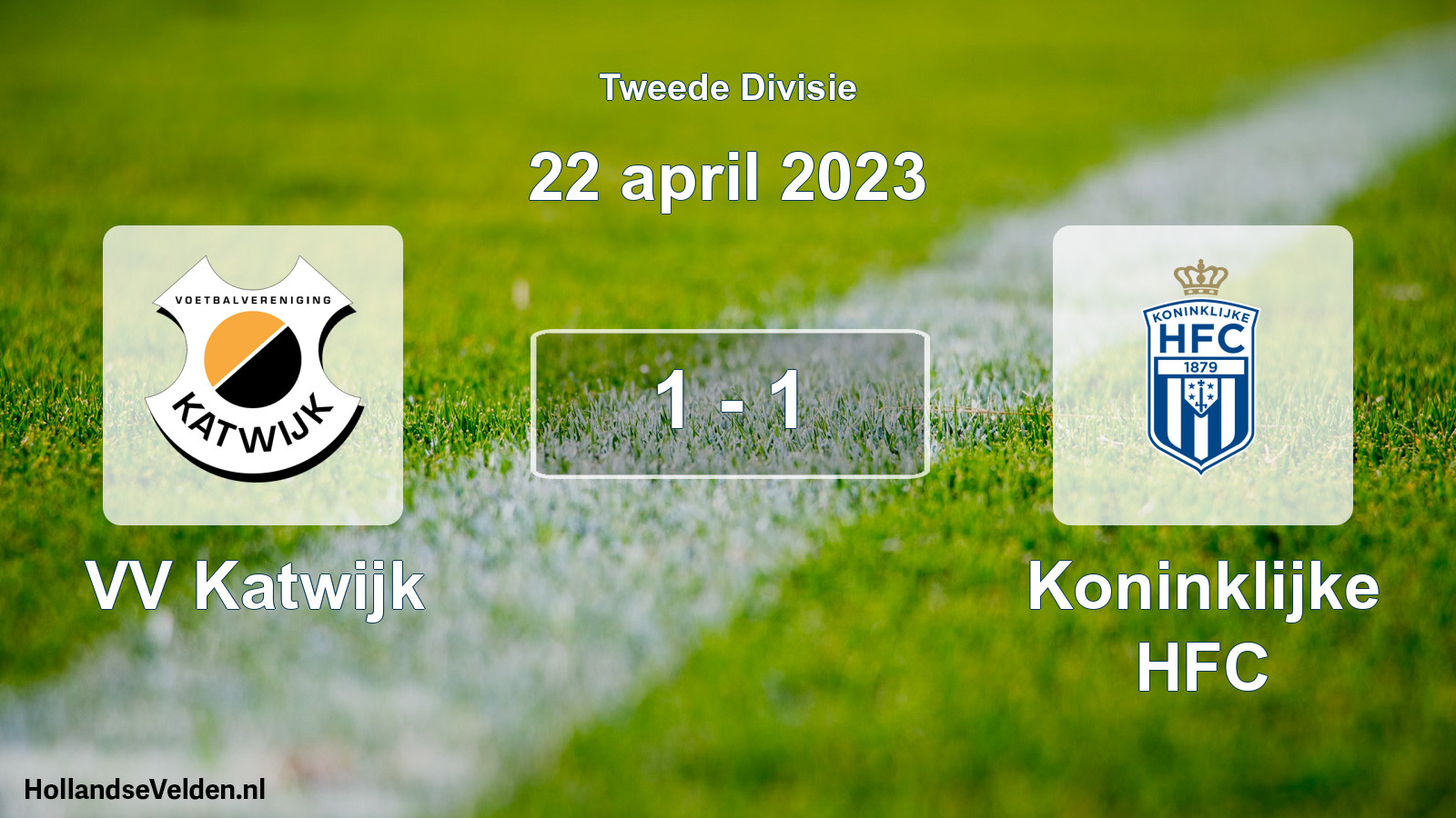 Total number of matches played: VV Katwijk - Koninklijke HFC 1 - 1 (22 April 2023)