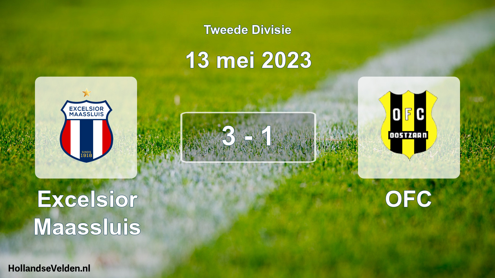 Total number of matches played: Excelsior Maassluis - OFC 3 - 1 (13 May 2023)